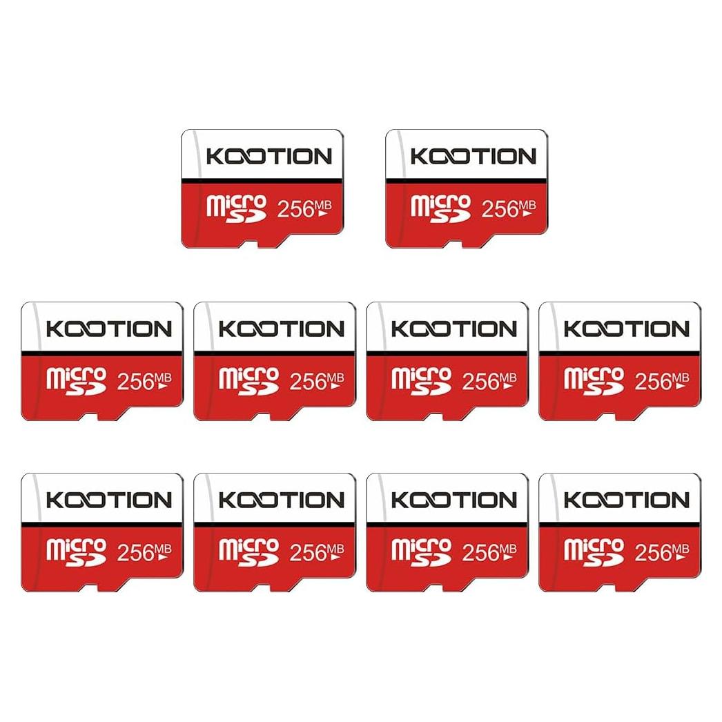 Tarjetas Micro SD KOOTION 256MB Paquete de 10 Clase 4