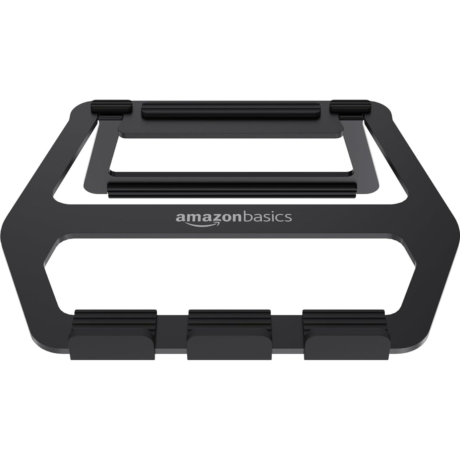 Soporte Plegable para Laptop Amazon Basics 33 cm Aluminio Negro