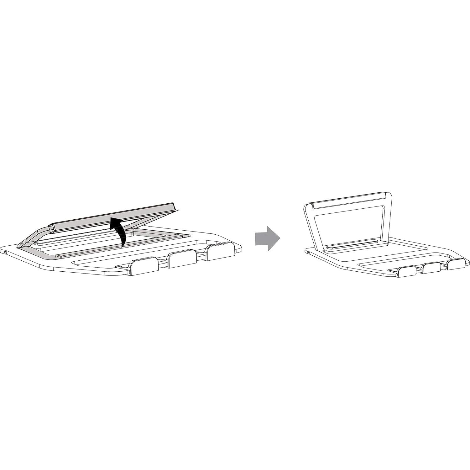 Soporte Plegable para Laptop Amazon Basics 33 cm Aluminio Negro