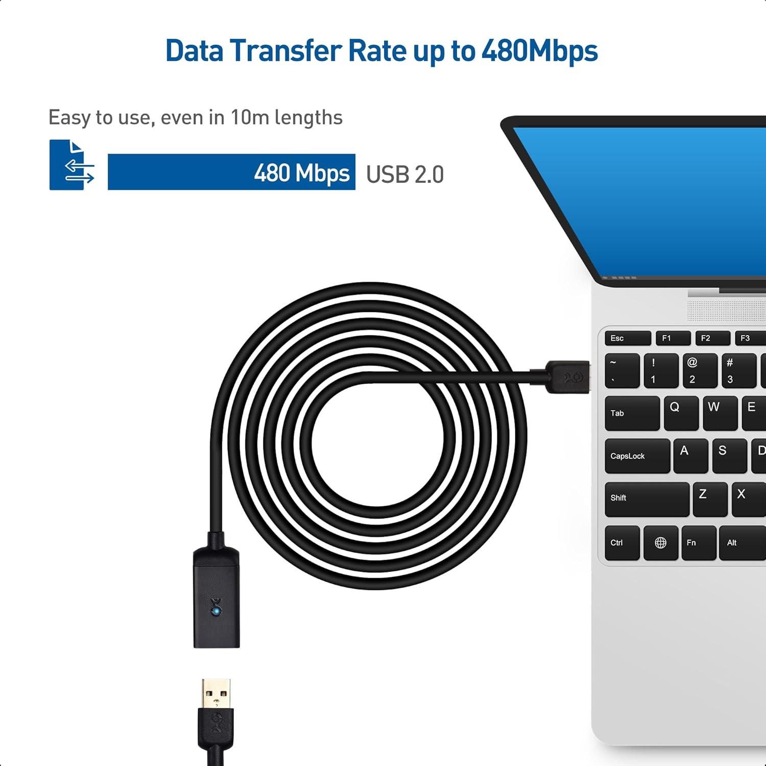 Cable Extensión USB Activo 5m Cable Matters Macho a Hembra