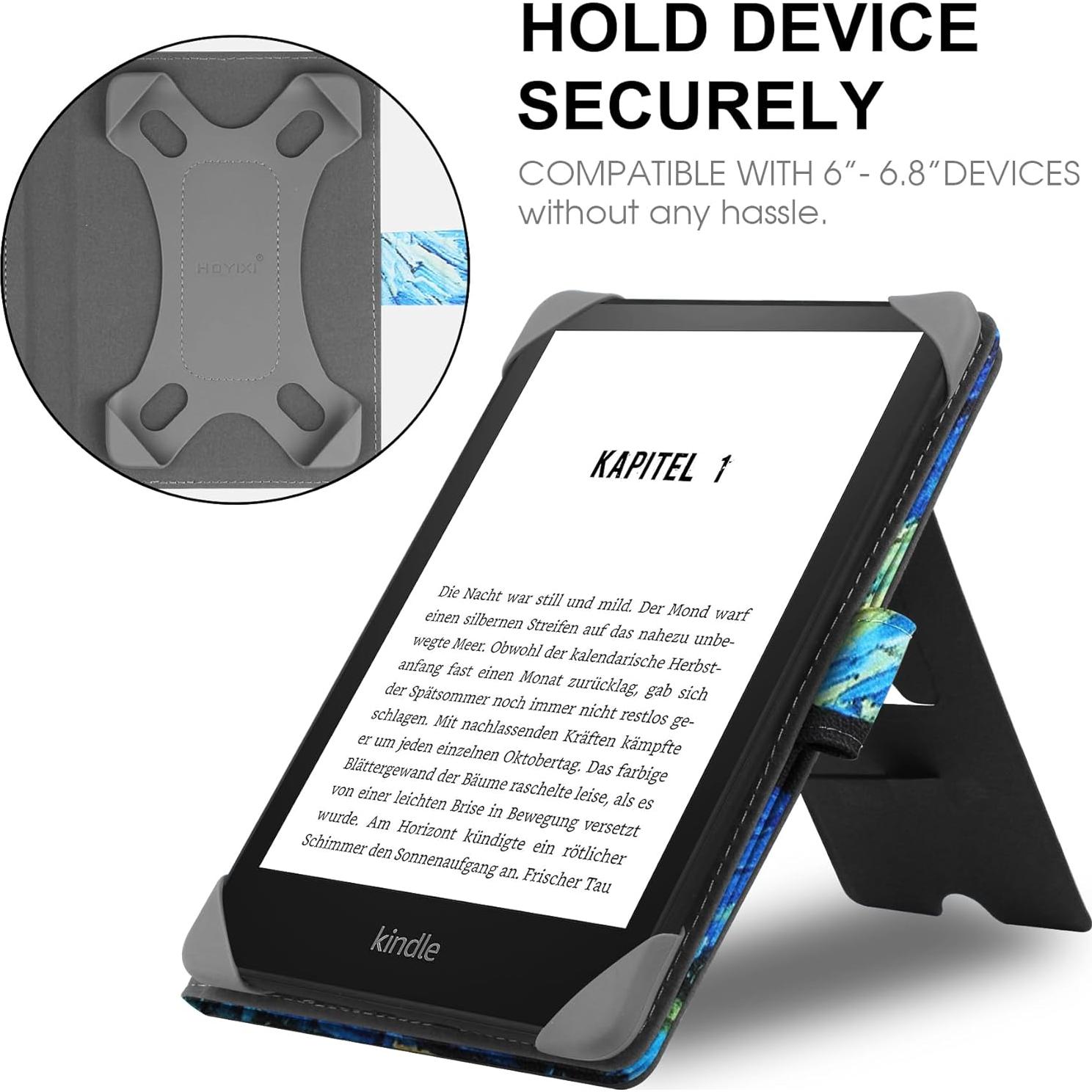 Funda Universal de Cuero SOMEI para E-Book 6-6.8'' Noche Estrellada