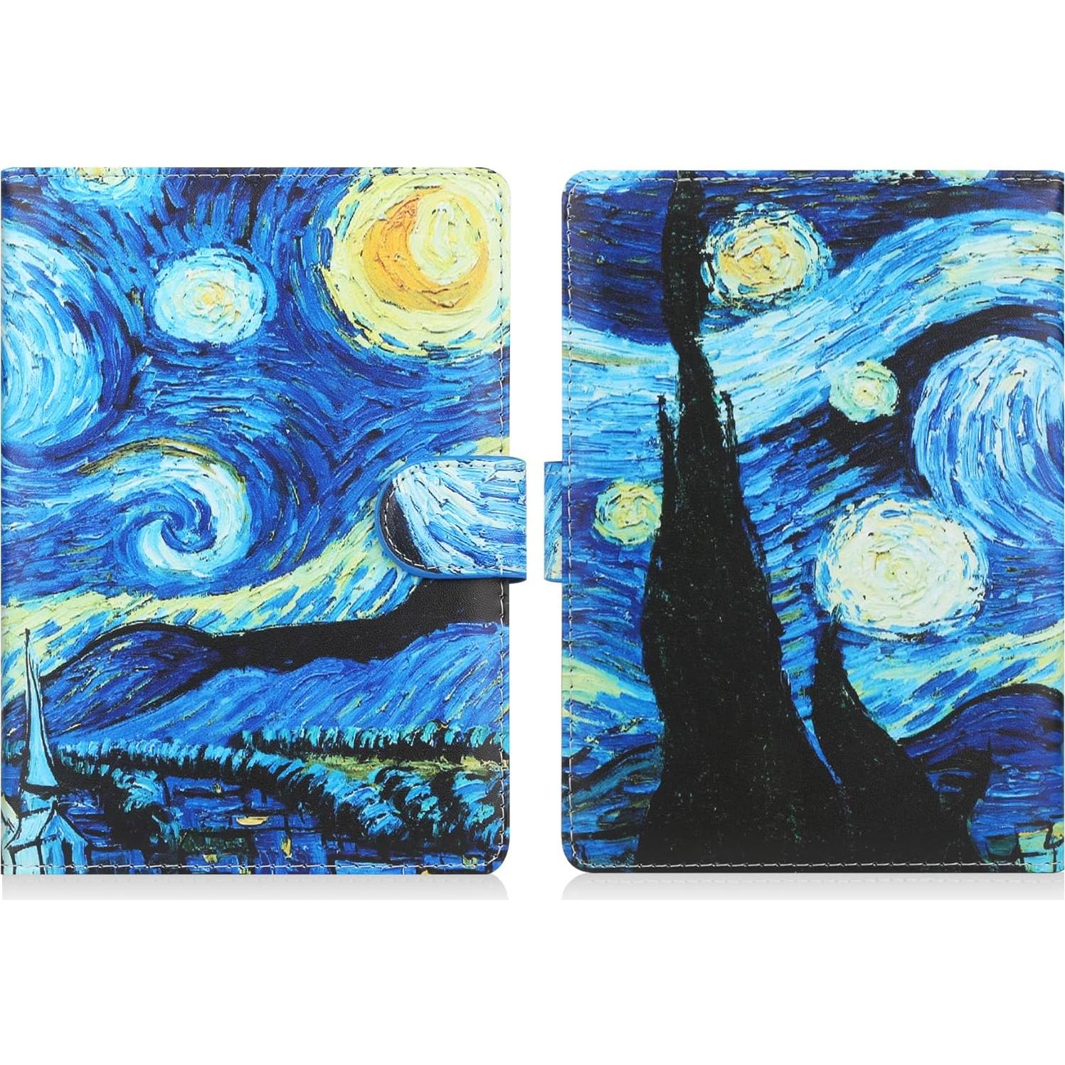 Funda Universal de Cuero SOMEI para E-Book 6-6.8'' Noche Estrellada