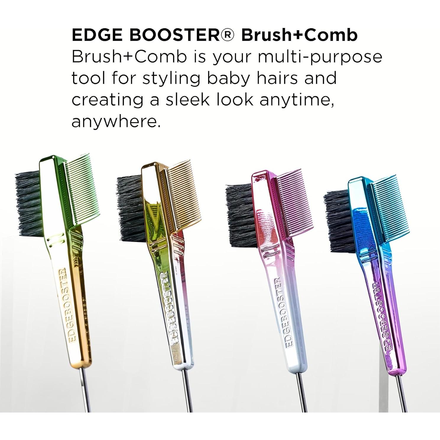 Cepillo y Peine EDGE BOOSTER Mini Azul/Púrpura - Cerdas de Jabalí