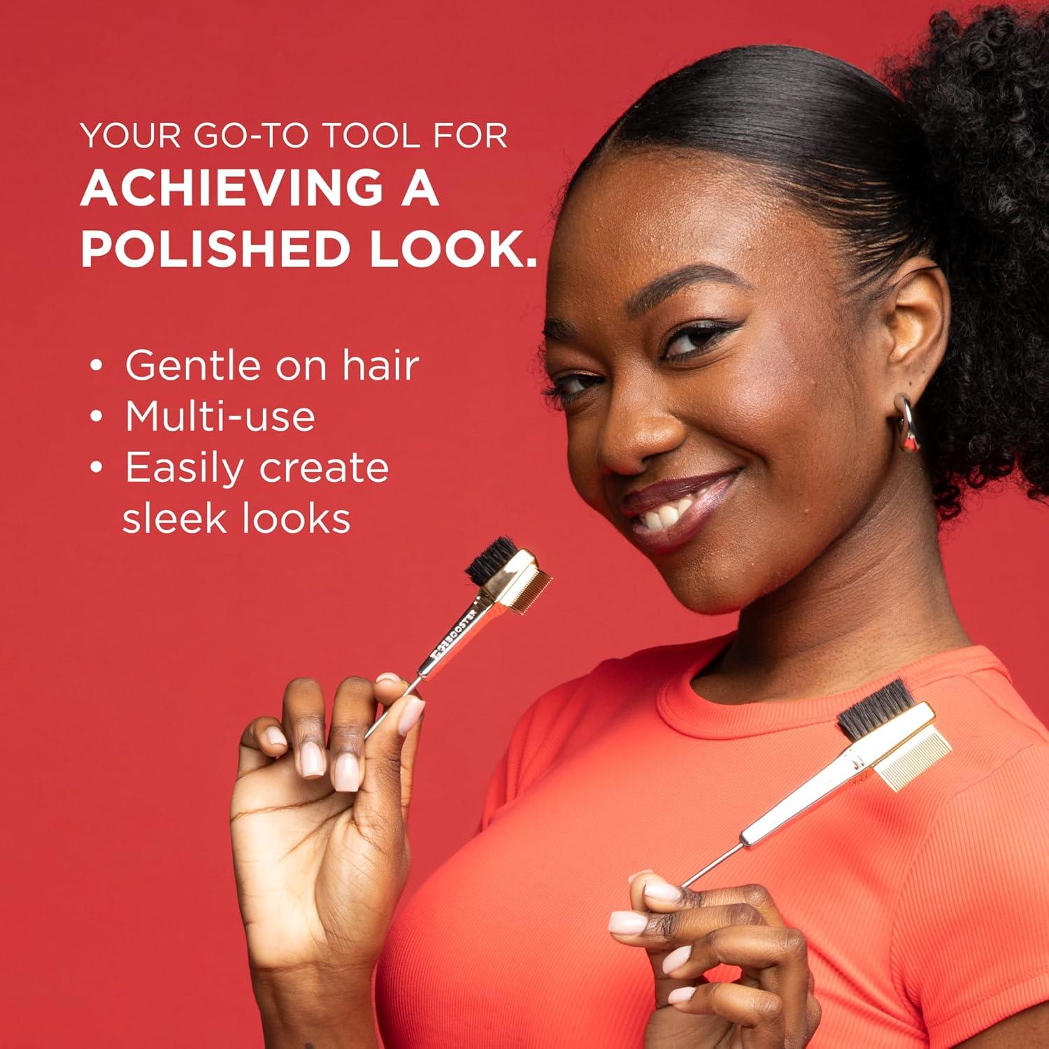 Cepillo y Peine EDGE BOOSTER Mini Azul/Púrpura - Cerdas de Jabalí