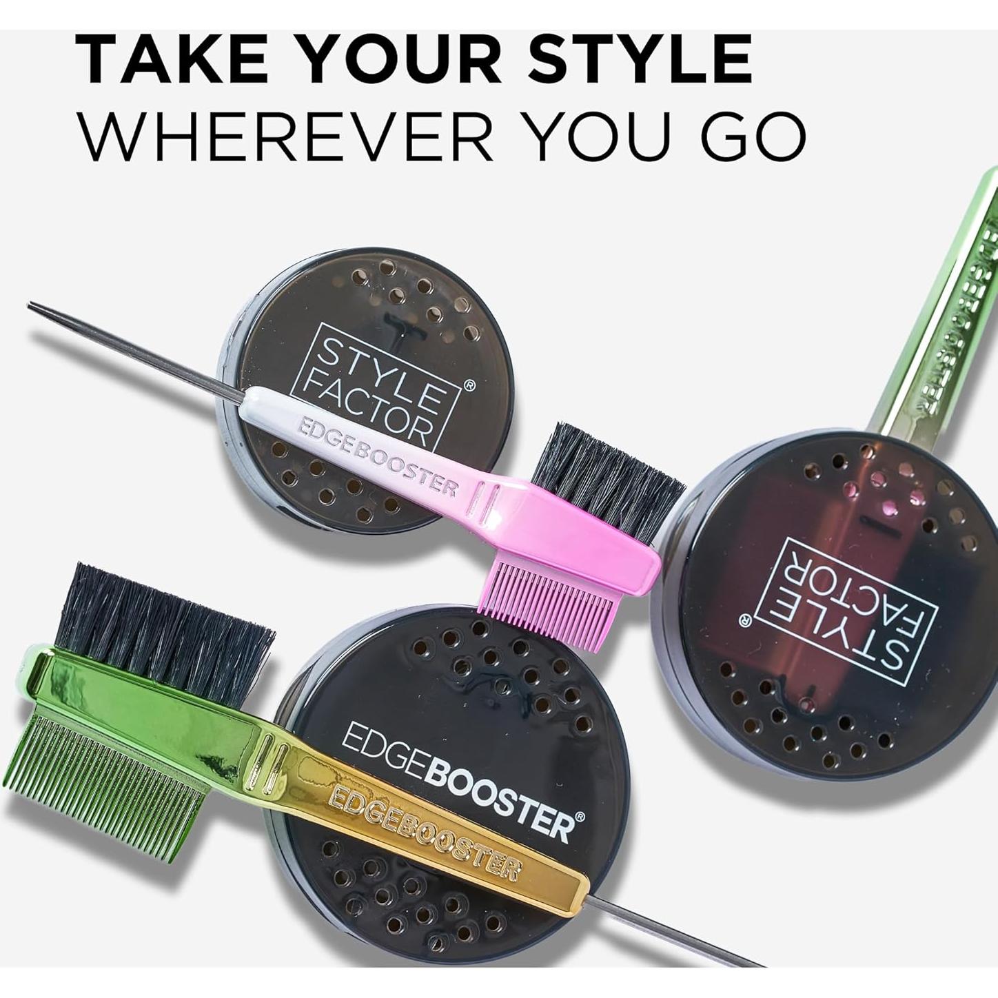 Cepillo y Peine EDGE BOOSTER Mini Azul/Púrpura - Cerdas de Jabalí