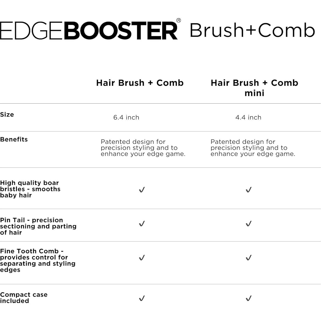 Cepillo y Peine EDGE BOOSTER Mini Azul/Púrpura - Cerdas de Jabalí