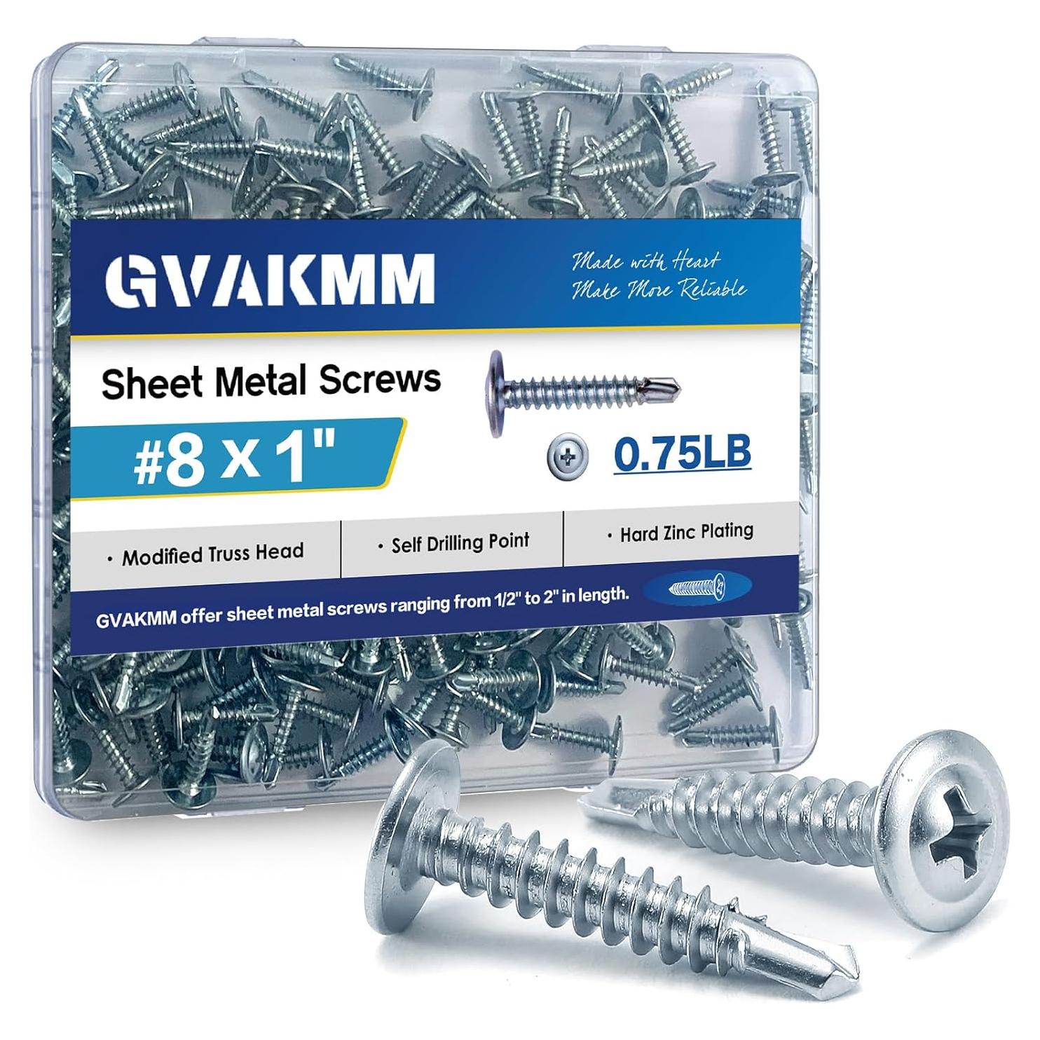 Tornillos Autoperforantes de Metal Gvakmm #8x25mm 193 Pcs