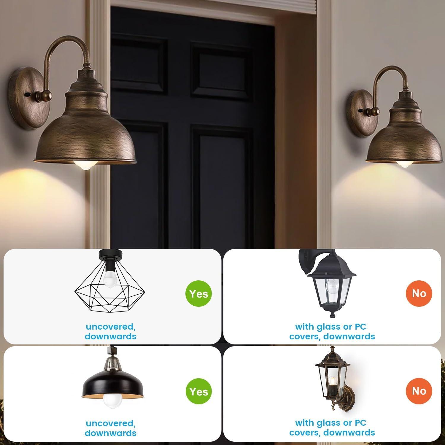 Bombillas LED Aovpex con Sensor de Movimiento 13W 2700K - Paquete de 2