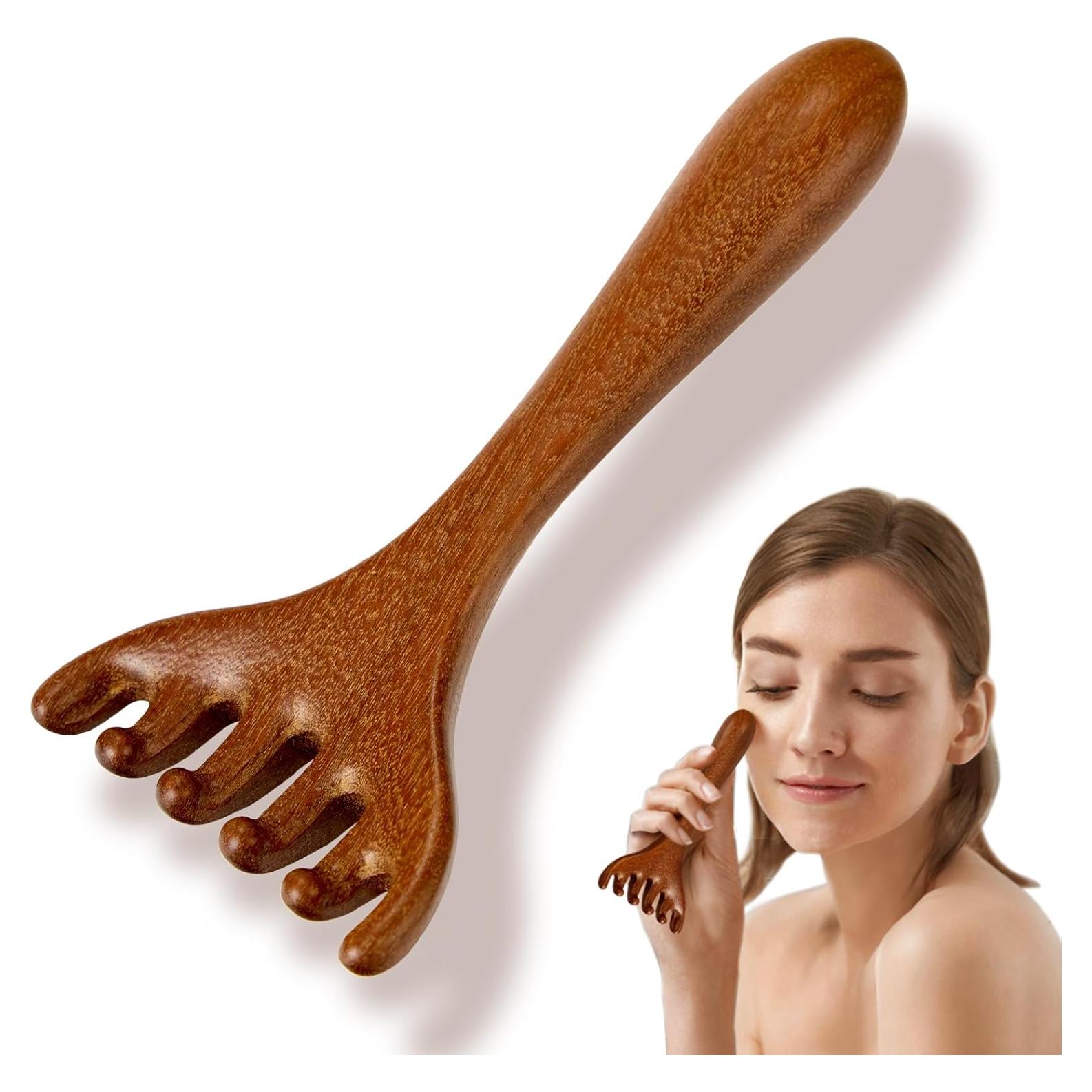 Masajeador de Cuero Cabelludo MoyRetty 6 Garras de Sándalo