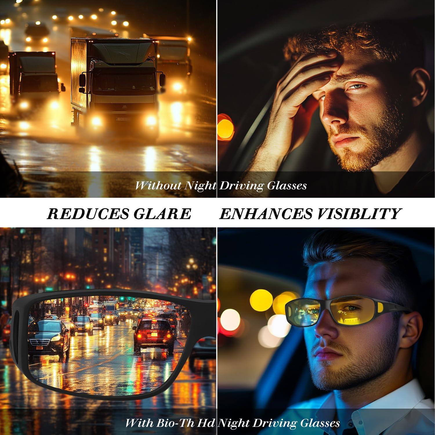 Gafas de Conducción Nocturna Bio-th con Lentes Amarillos UV