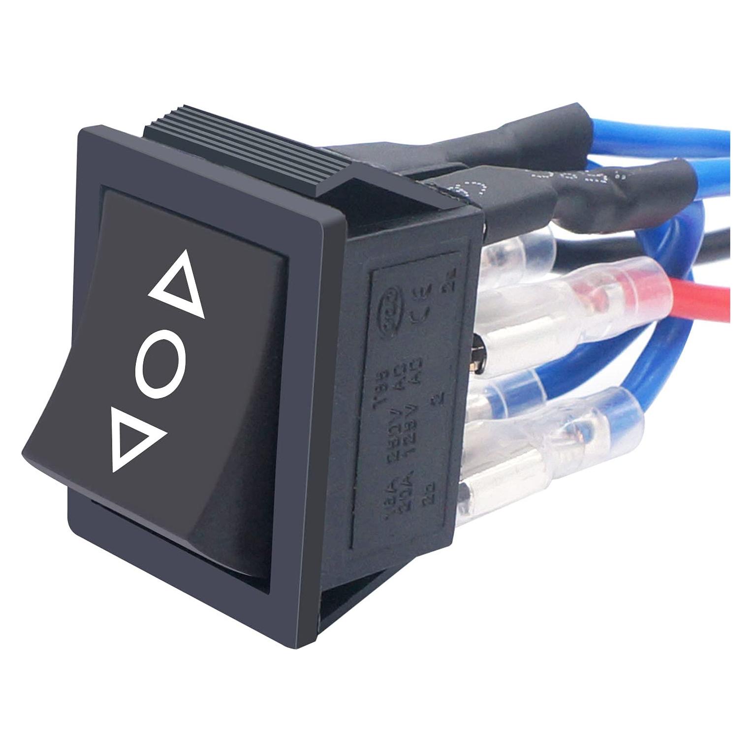 Interruptor de Palanca Weideer 20A 12V DC DPDT 6 Pines ON-Off-ON