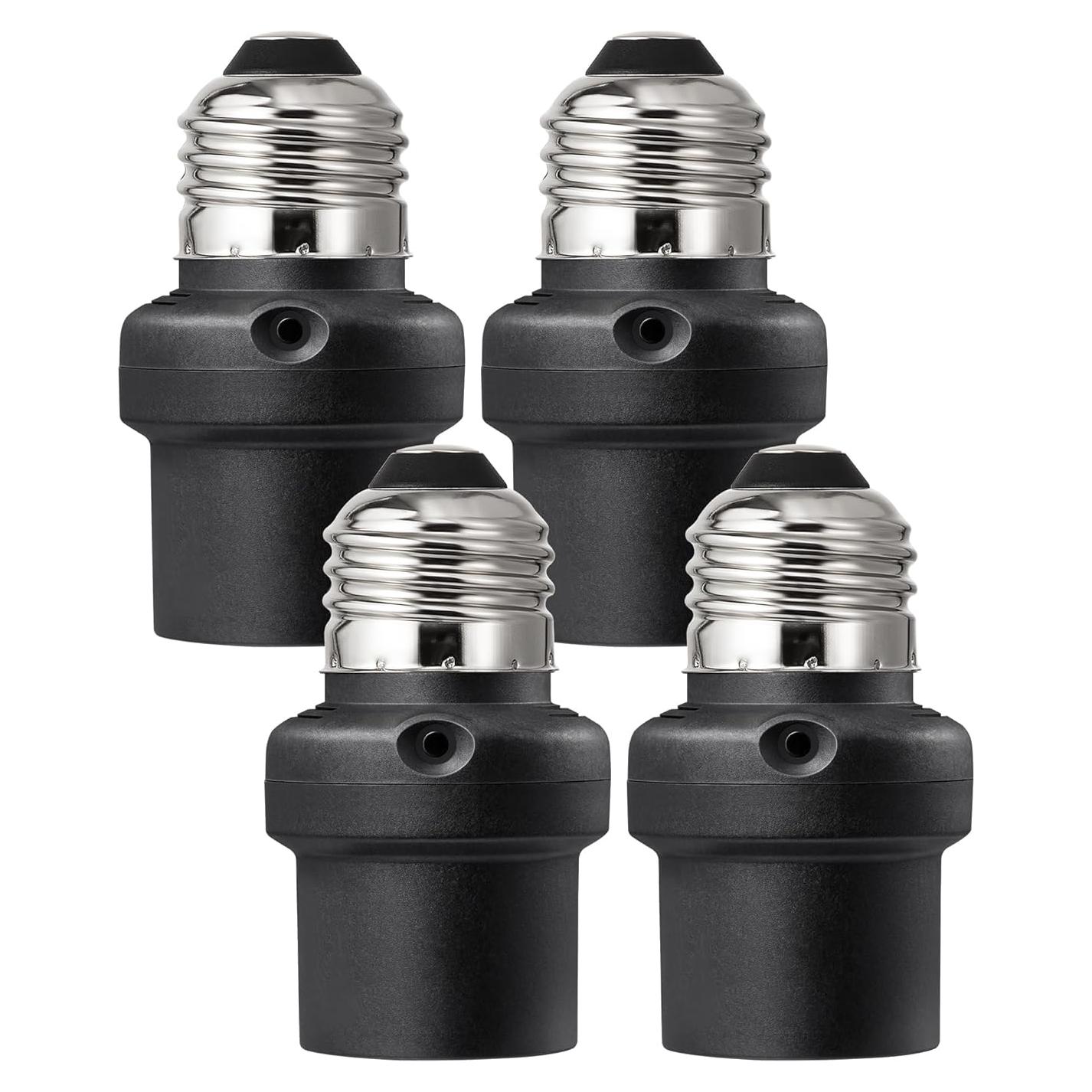 Enchufe con Sensor de Luz DEWENWILS E26/E27 Doble, Negro