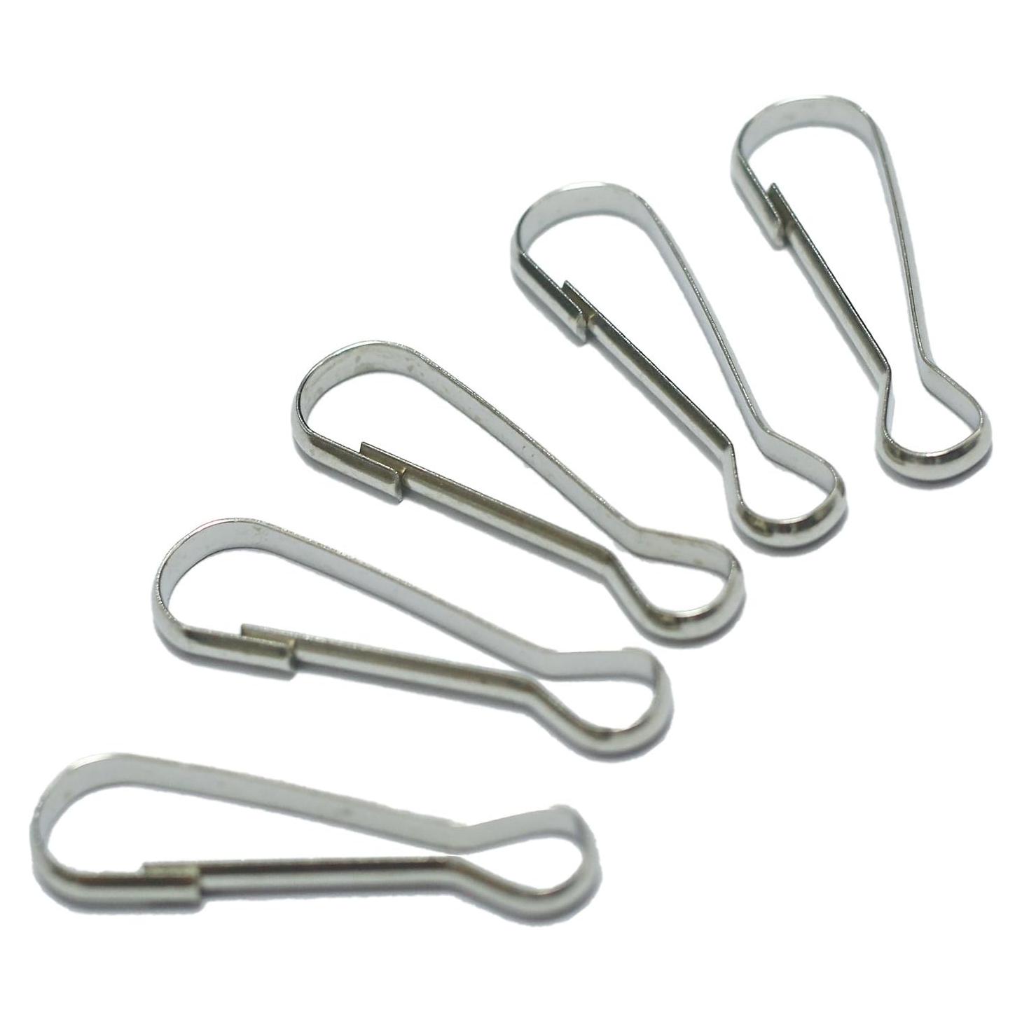 200 Ganchos de Resorte Metal Inoxidable 25mm INNETOC