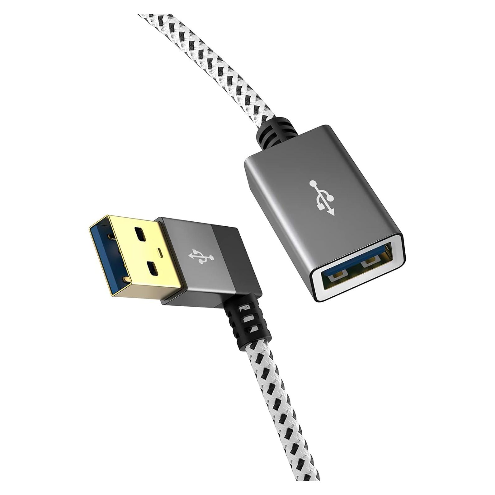 Cable de Extensión USB 3.0 Corto 0.3M CableCreation Ángulo Izquierdo