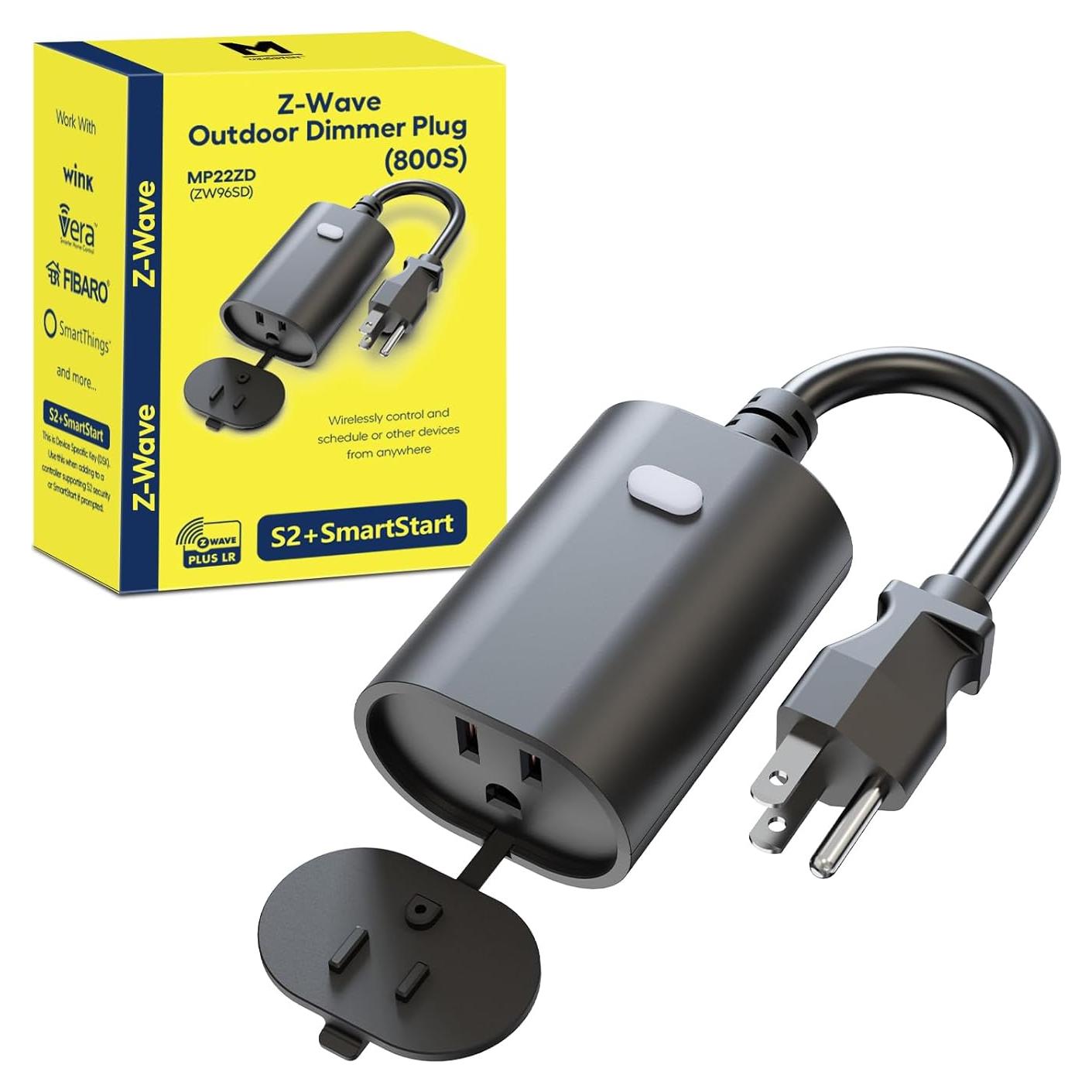 Enchufe Dimmer Inteligente Exterior Minoston MP22ZD 400W Z-Wave