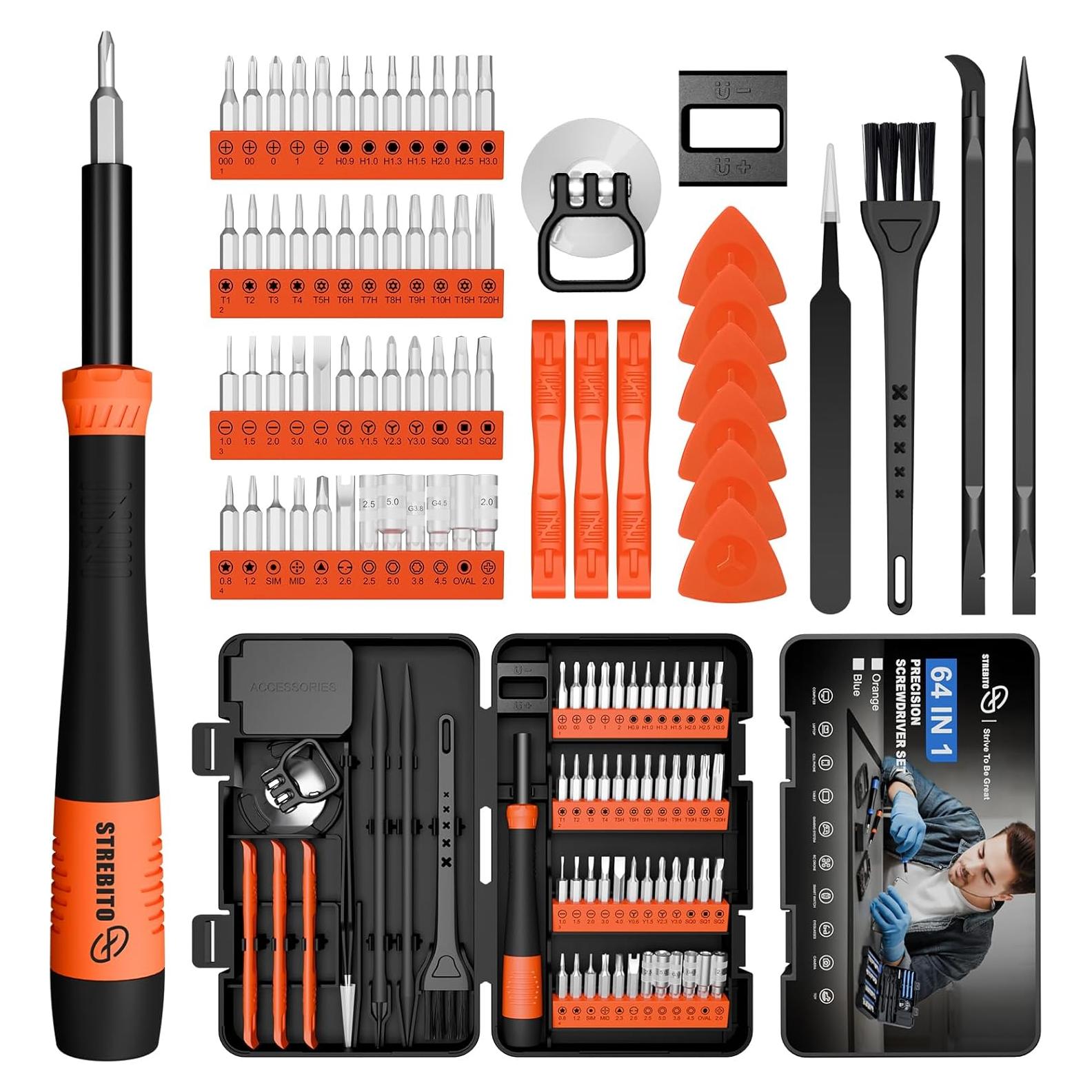 Juego de Destornilladores de Precisión 64 en 1 STREBITO