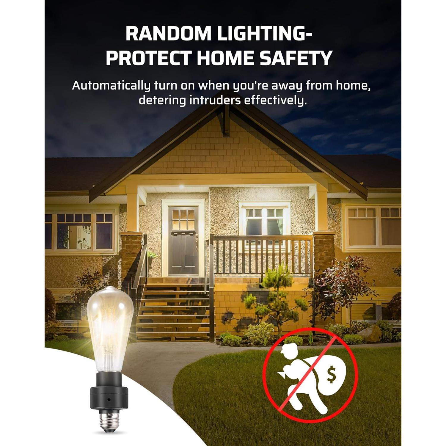 Zócalos de luz DEWENWILS con sensor anochecer a amanecer