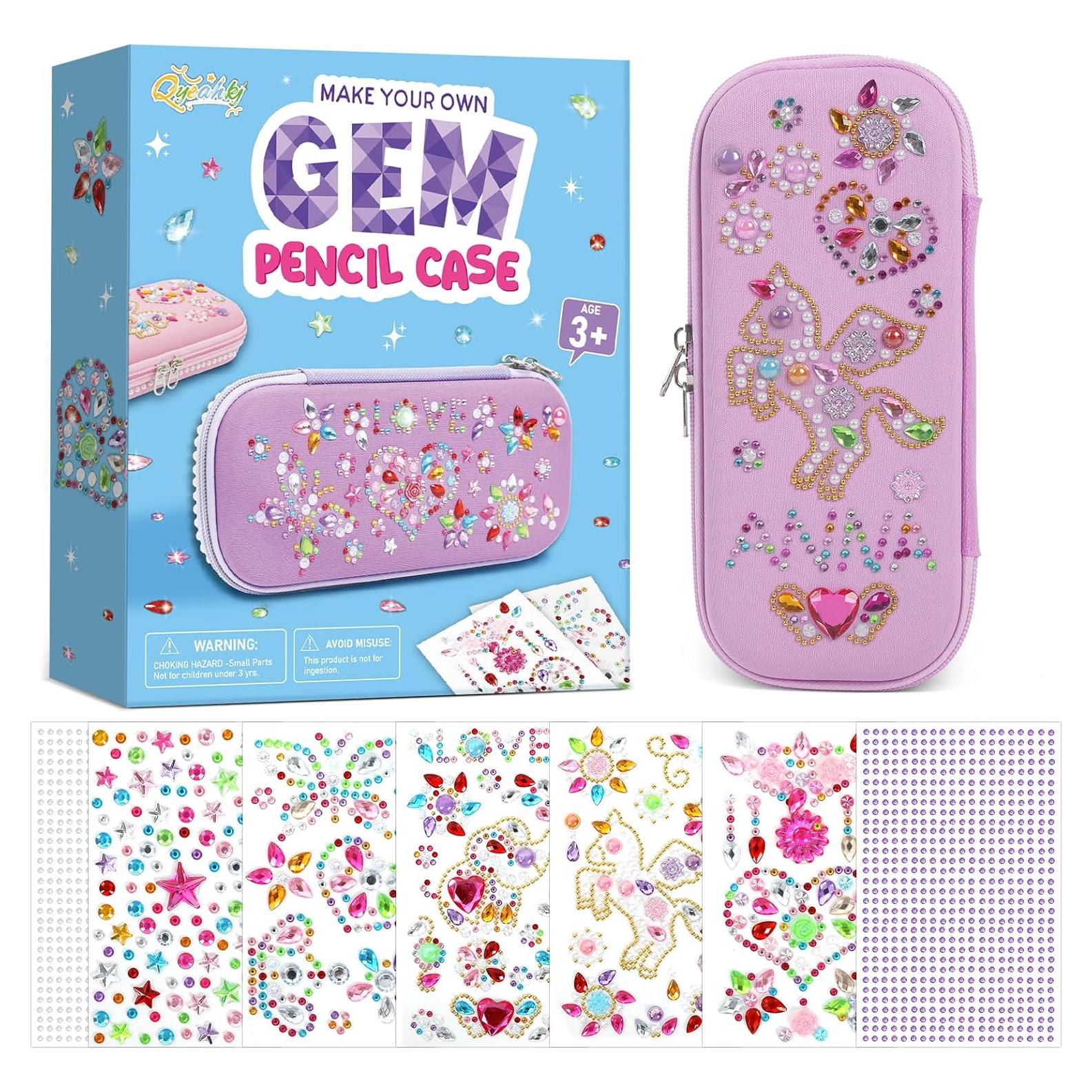 Kit de Manualidades Estuche de Lápices Qyeahkj Púrpura DIY