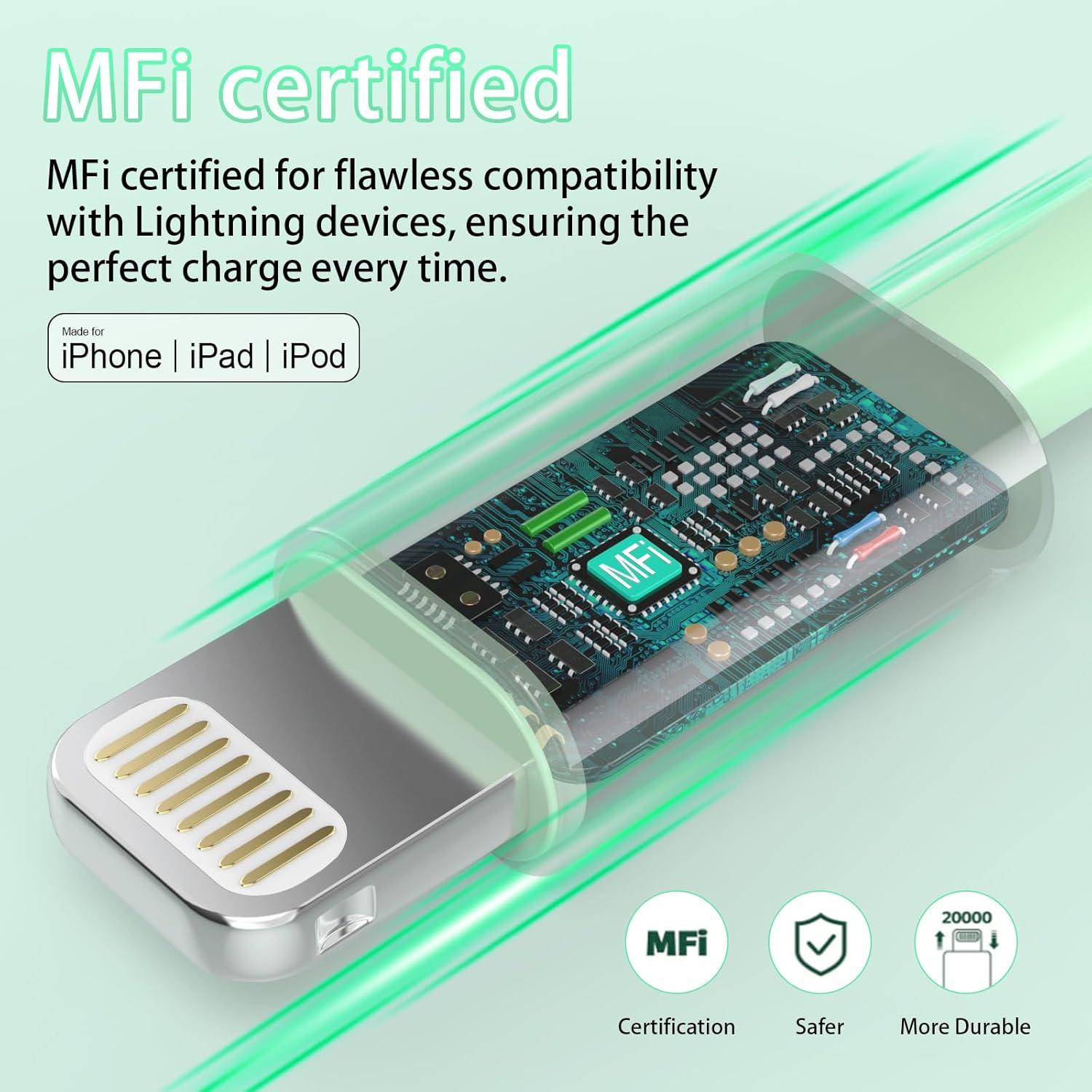 Cargador de Pared USB iGENJUN 5Pack con Cable Lightning 1.8m