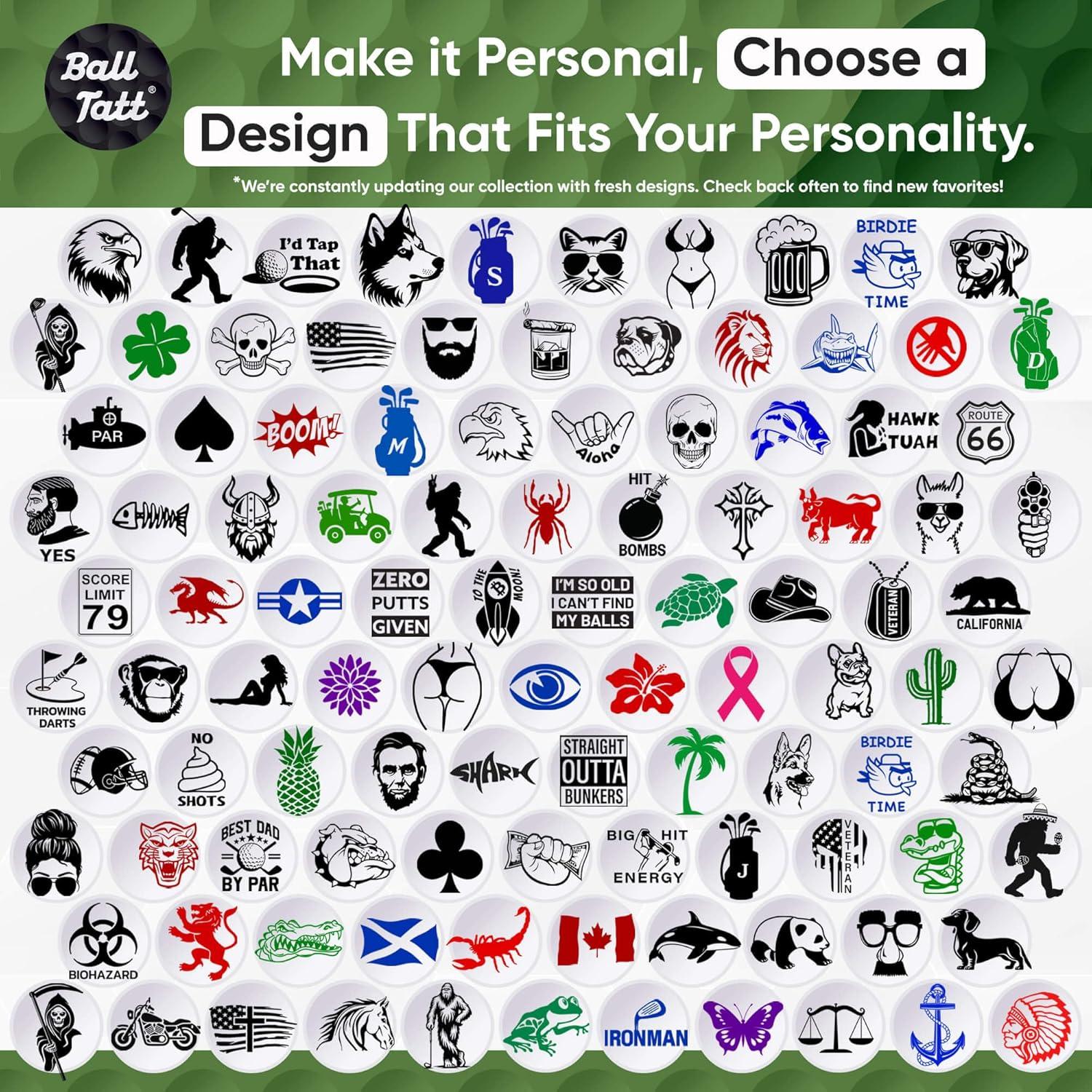 Sello de Pelota de Golf Ball Tatt - Autotintado, Secado Rápido