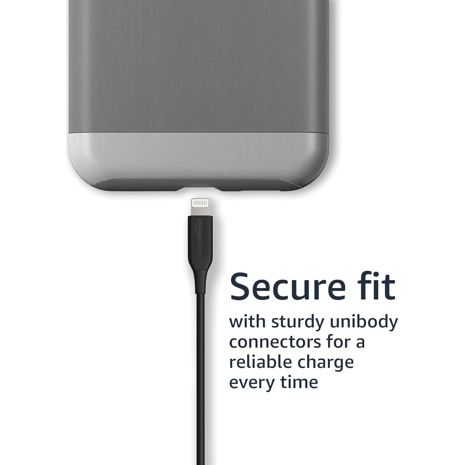 Cables de Carga USB-A a Lightning Amazon Basics - 0.91m, 2 Pzs