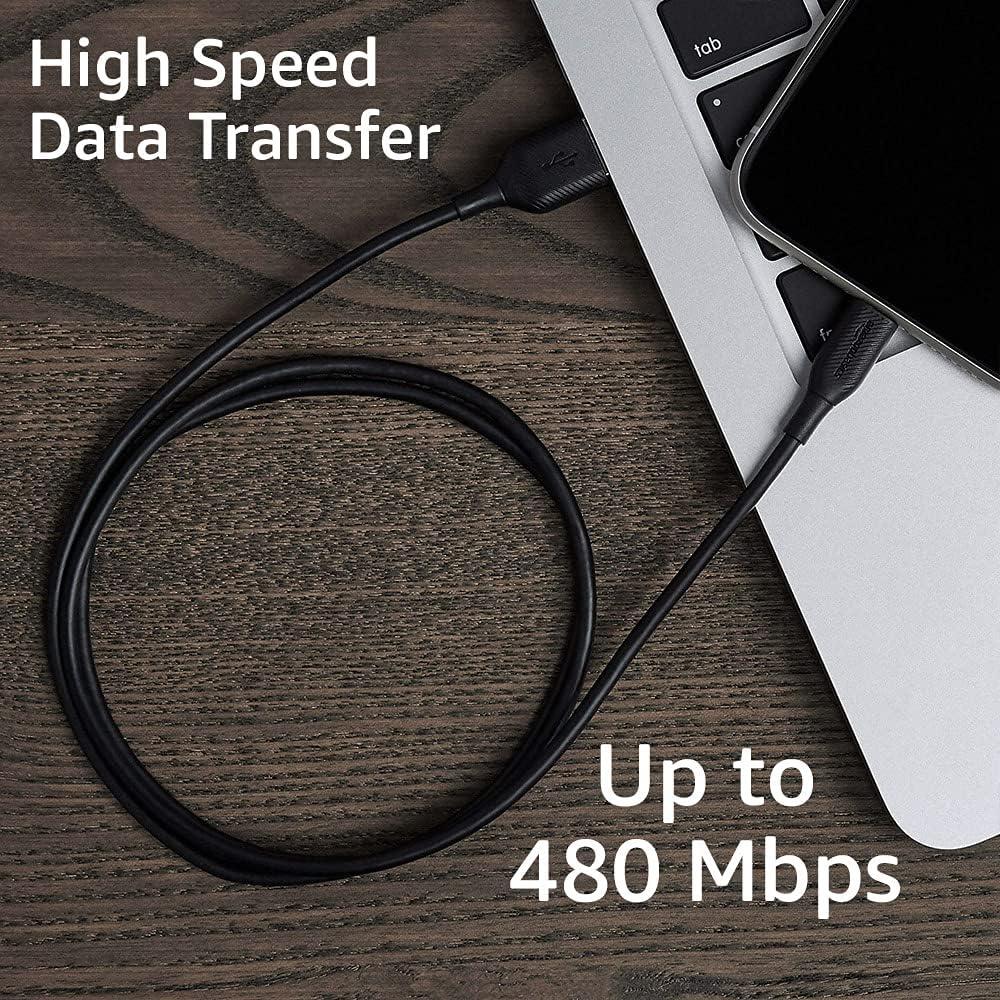 Cables de Carga USB-A a Lightning Amazon Basics - 0.91m, 2 Pzs