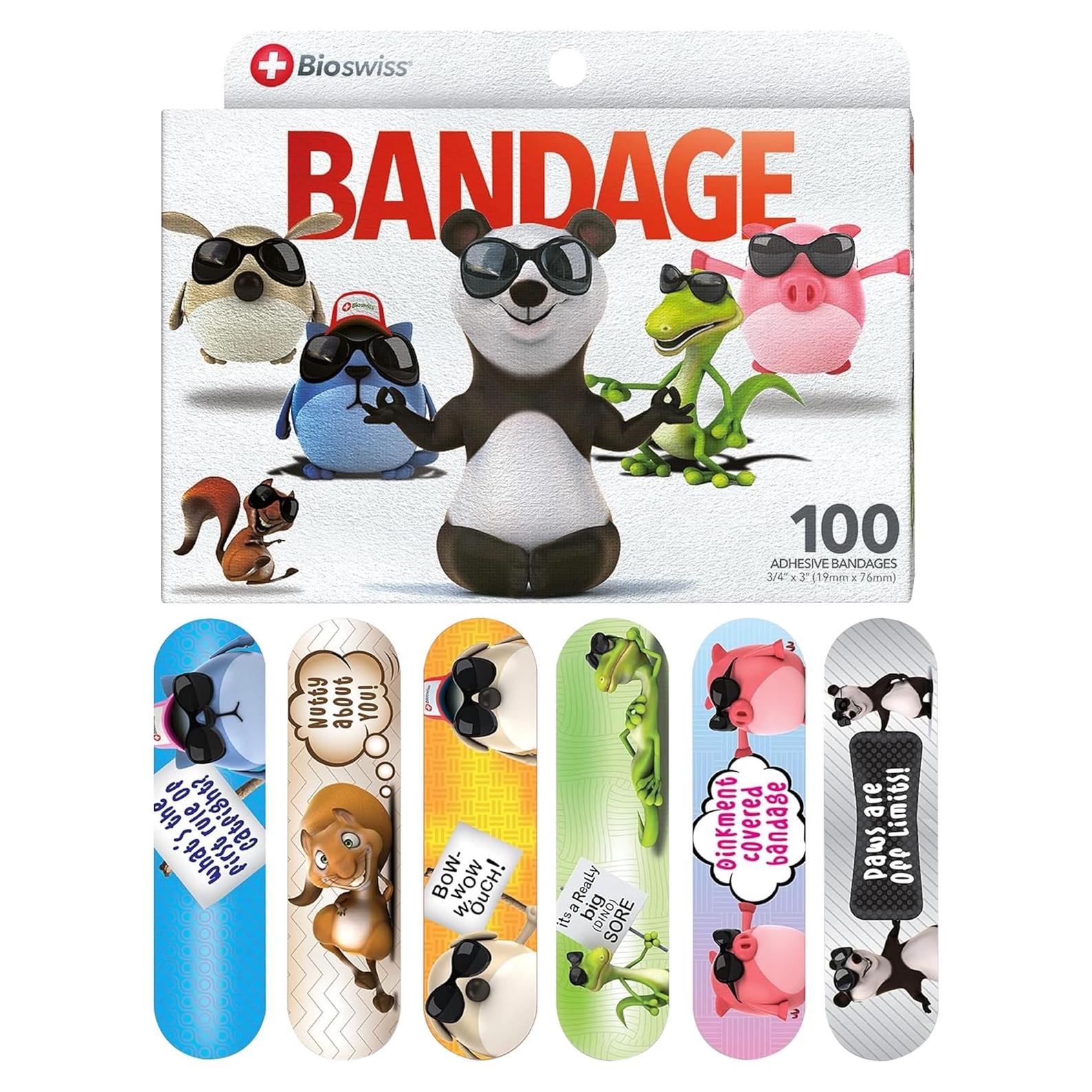 BioSwiss Vendajes Autoadhesivos Animales Asortidos 100 Unidades