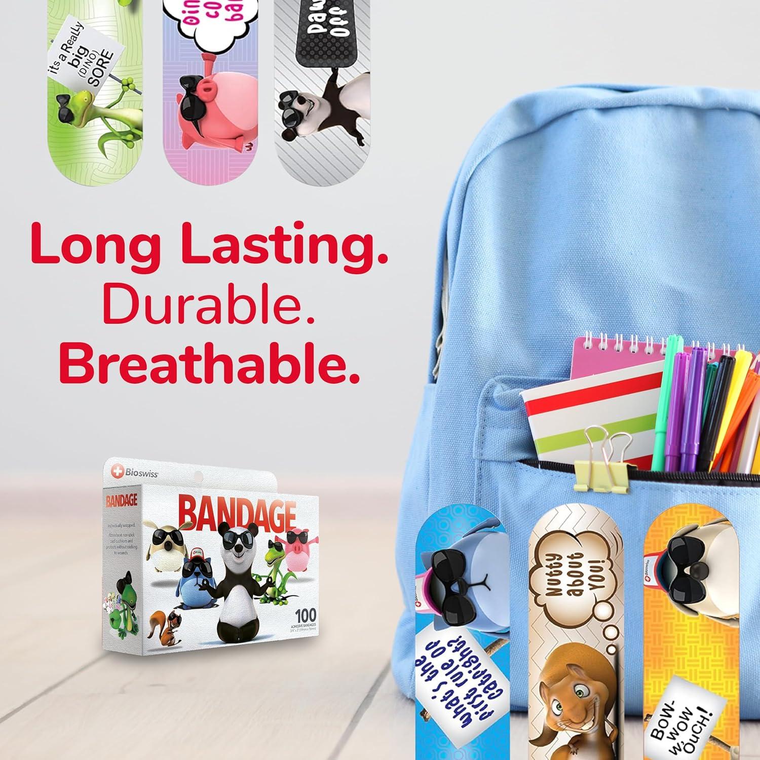 BioSwiss Vendajes Autoadhesivos Animales Asortidos 100 Unidades