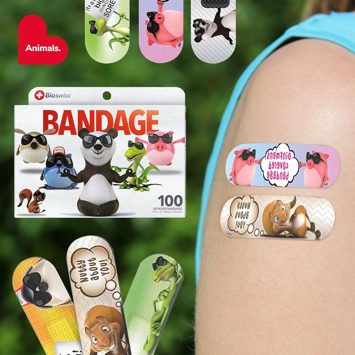 BioSwiss Vendajes Autoadhesivos Animales Asortidos 100 Unidades