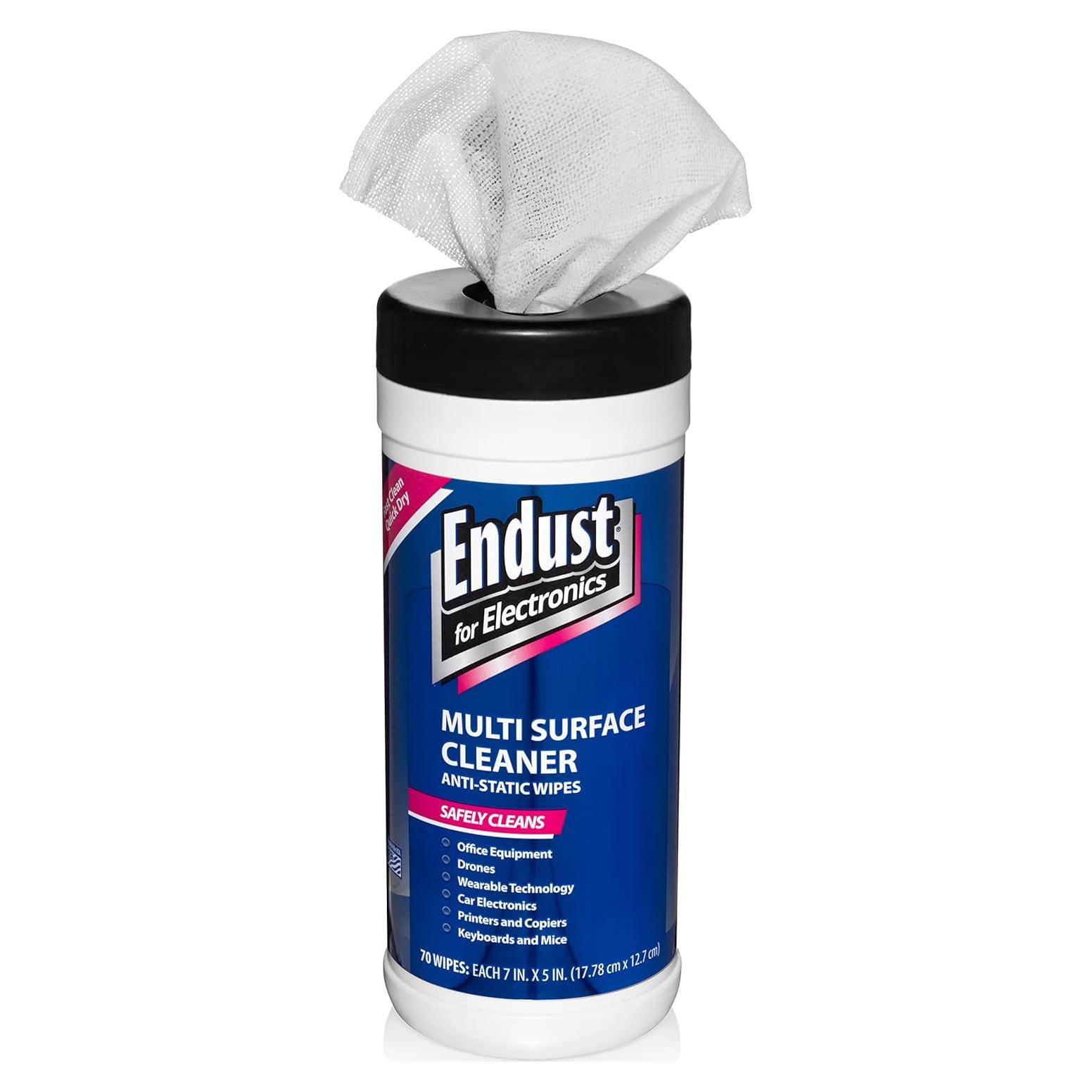 Toallitas Antiestáticas Premojadas Endust 70 Unidades 15x15 cm