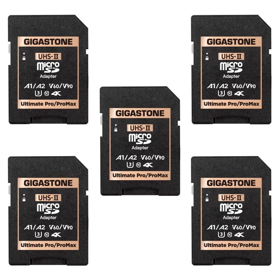Adaptador de Tarjeta de Memoria Gigastone UHS-II MicroSD a SD 5-Pack