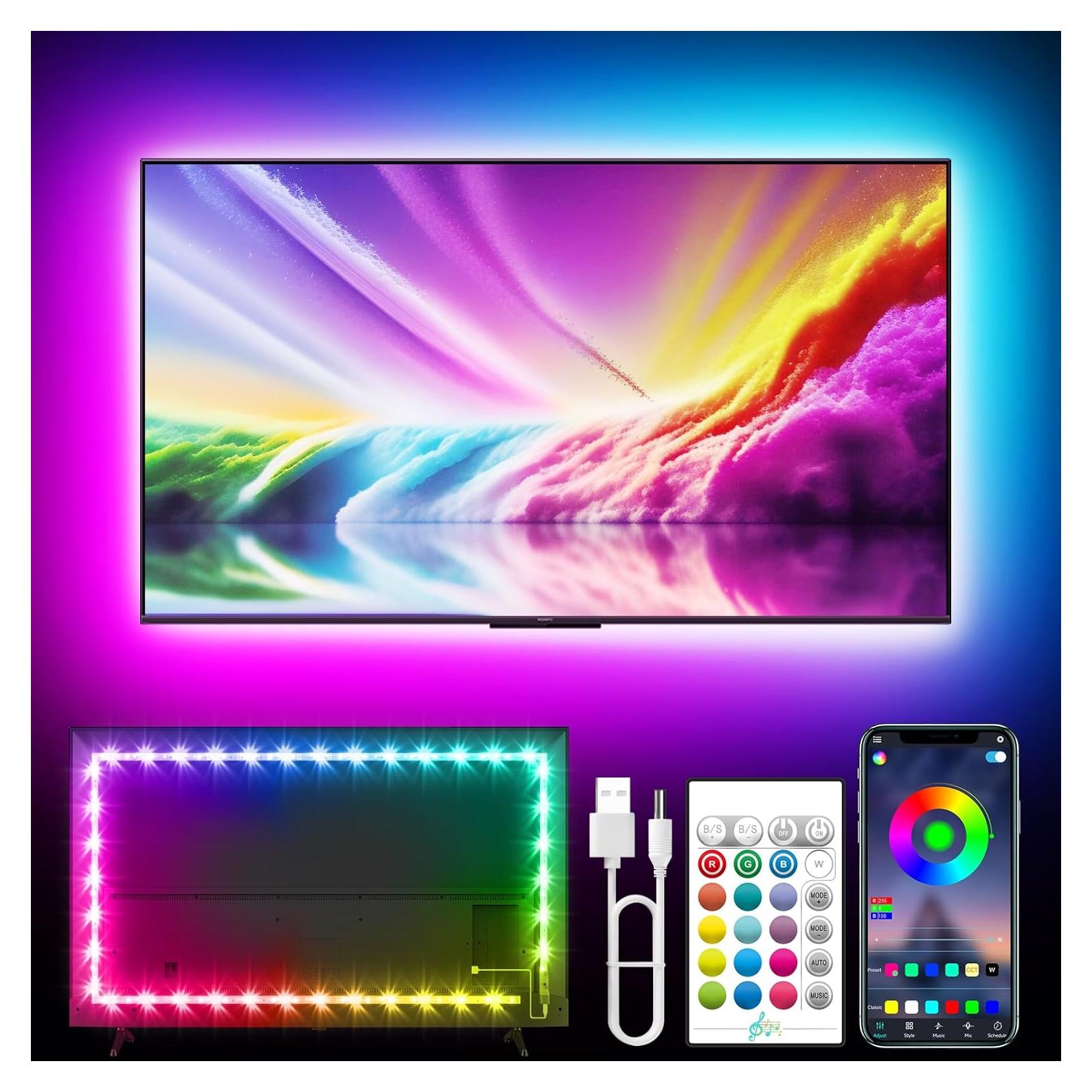 Luces LED RGB Tyute 4.0m para TV 40-65" Control Remoto