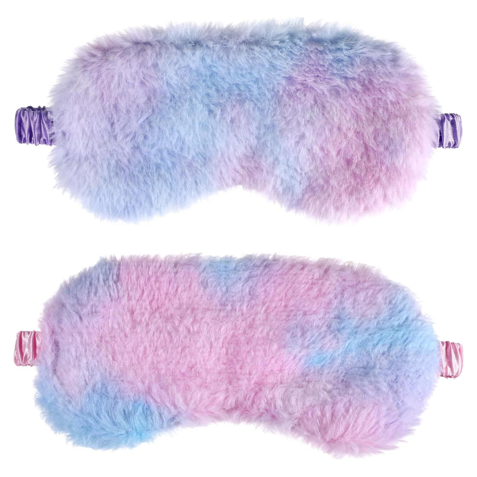 2 Pcs Máscara de Dormir Suave Piriuuo Arcoíris para Niños