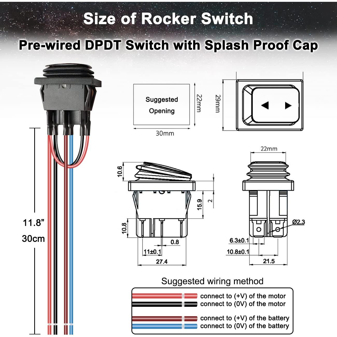 Actuador Lineal Micro UYGALAXY 12V 50mm 188N con Interruptor
