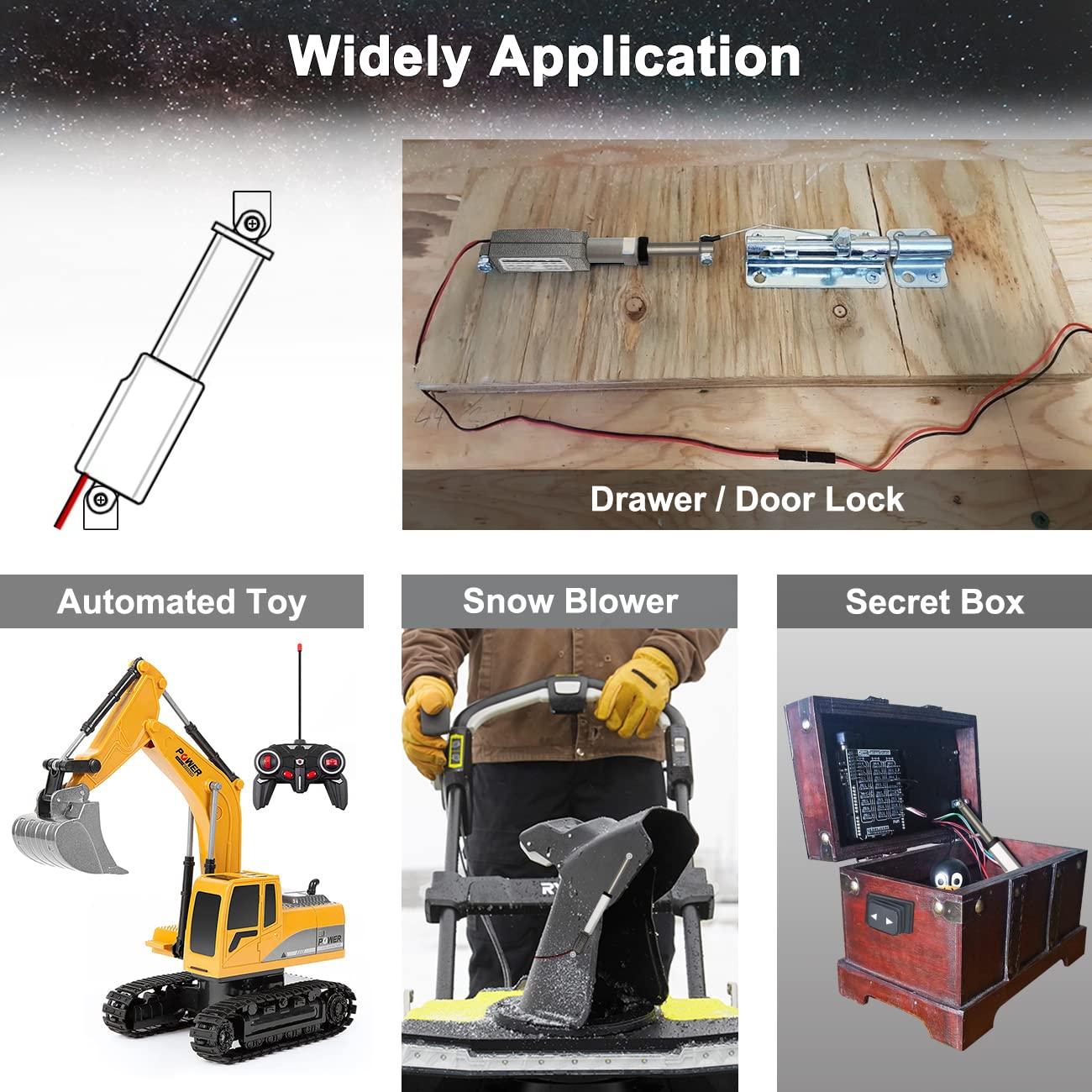 Actuador Lineal Micro UYGALAXY 12V 50mm 188N con Interruptor