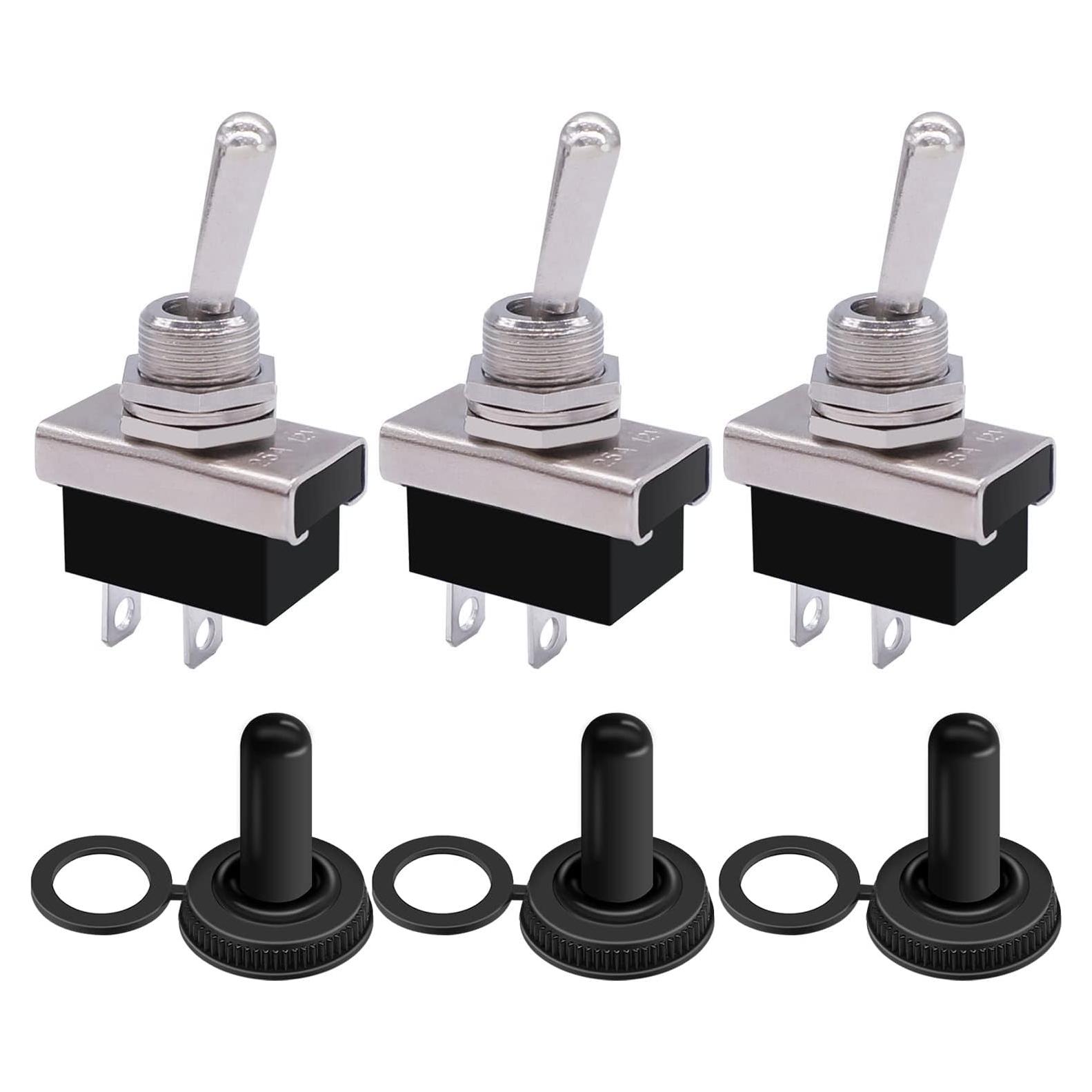 Interruptor de Palanca a Prueba de Agua Weideer 12V 25A 2 Pines