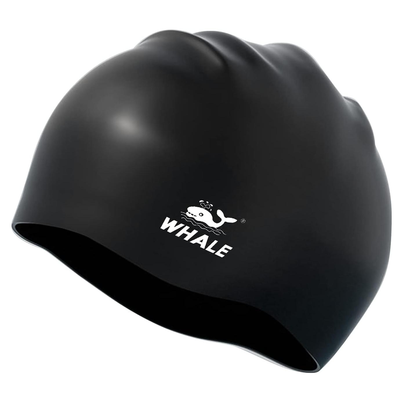 Gorro de Natación Unisex Whale Silicona Extra Grande Negro