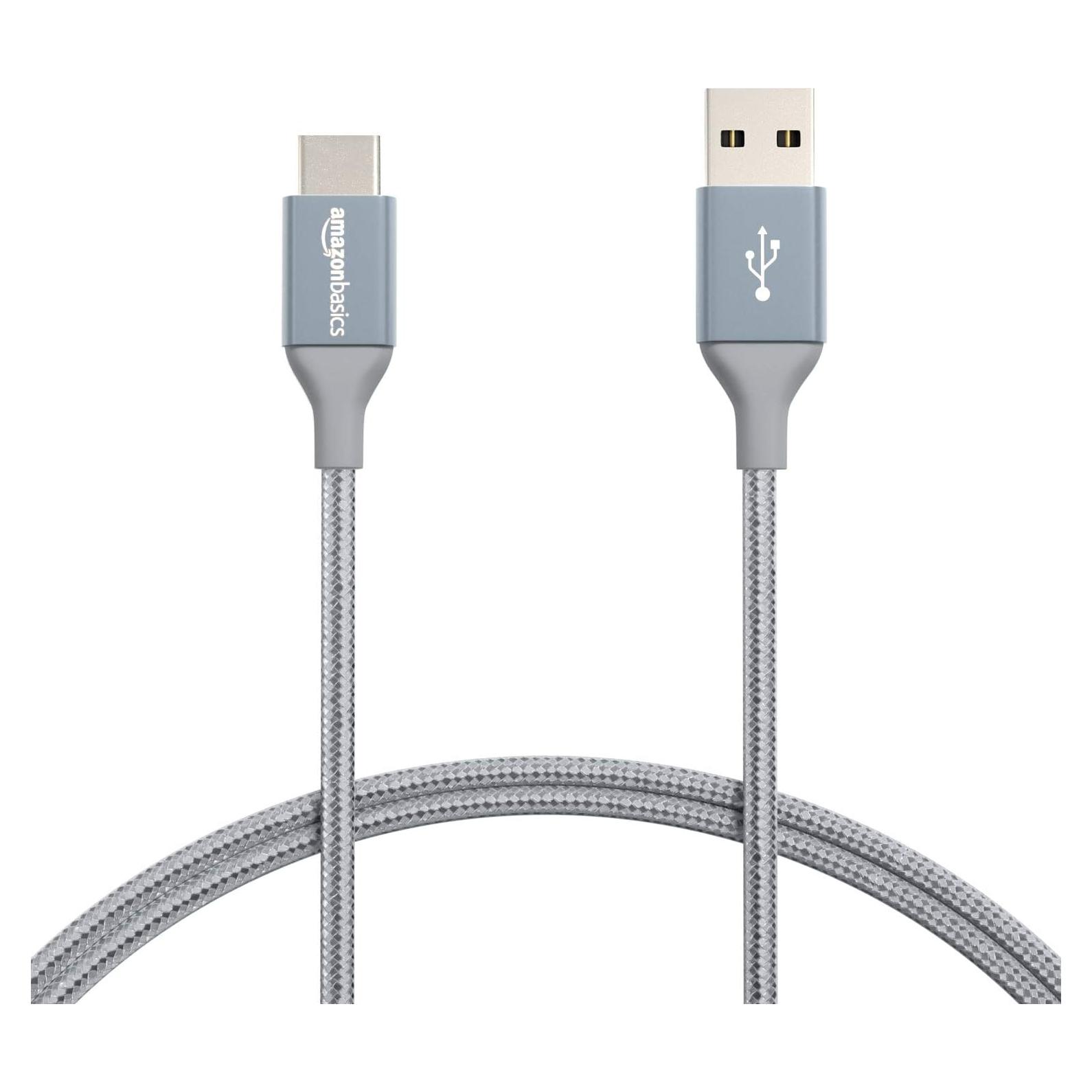 Cable de Carga Rápida USB-C a USB-A Amazon Basics 0.91m