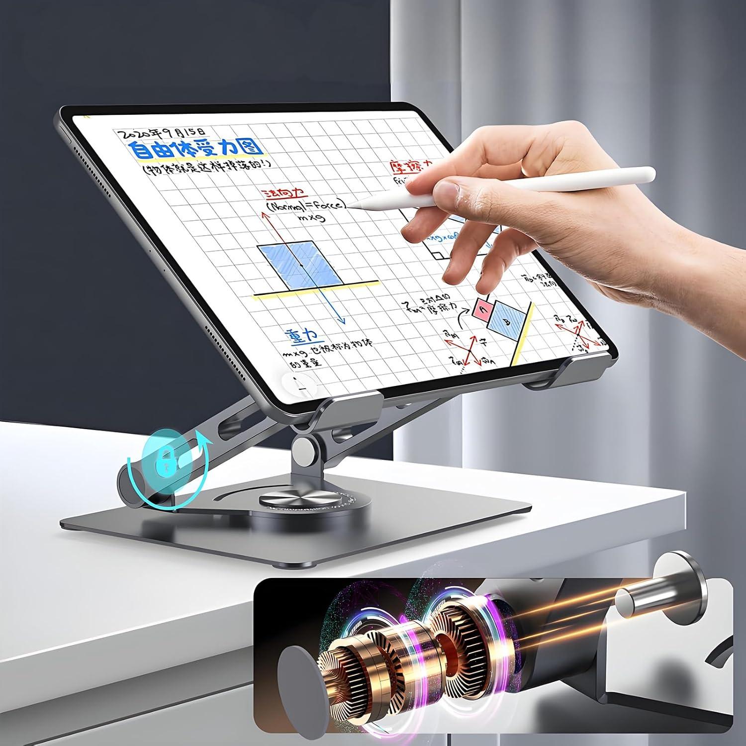 Soporte para Tableta Ajustable GuaziV 360° Plata para iPad