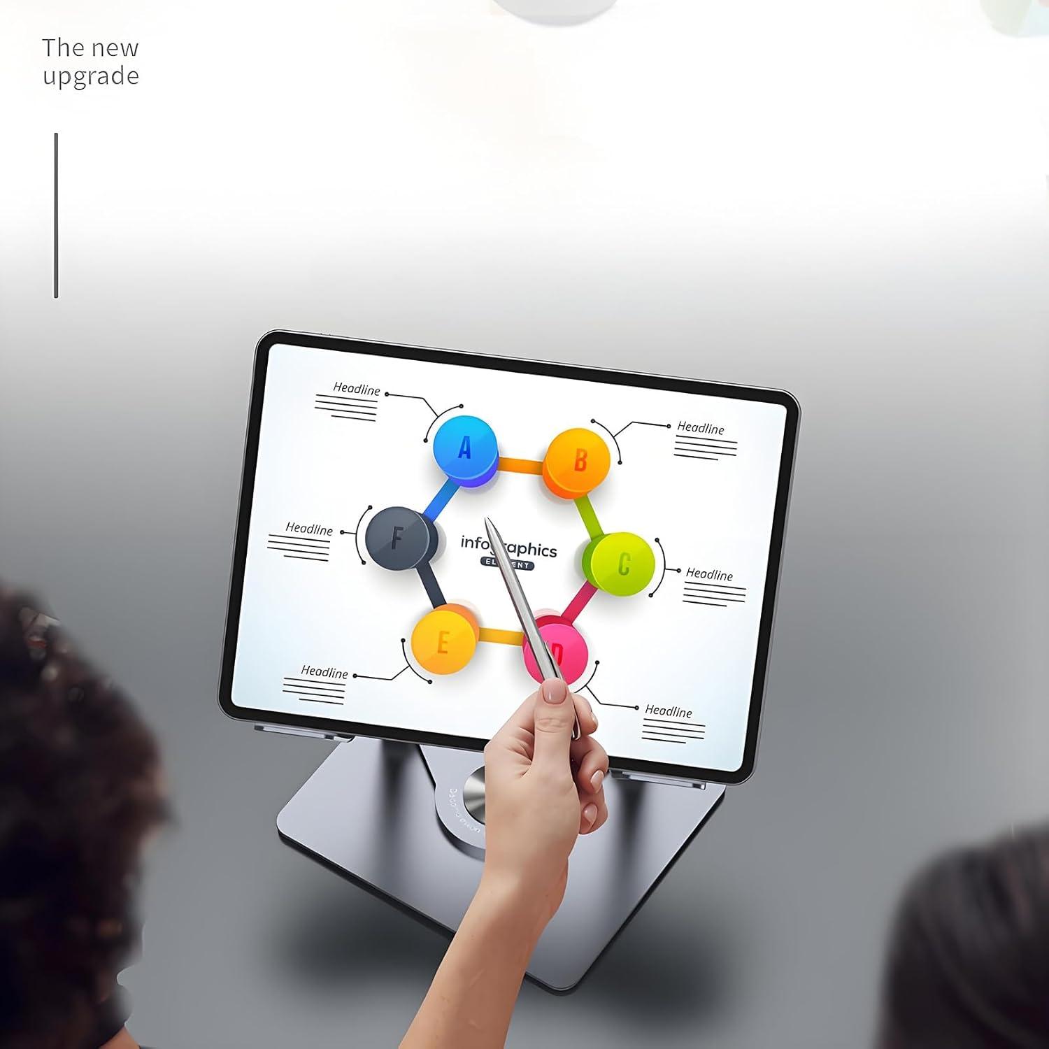 Soporte para Tableta Ajustable GuaziV 360° Plata para iPad