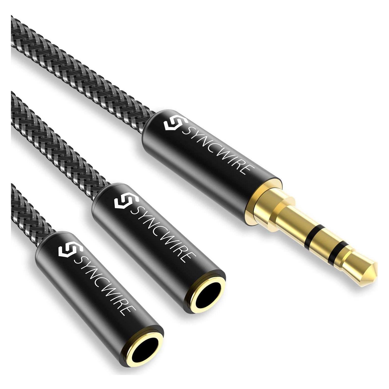 Divisor de Auriculares Syncwire 3.5mm Macho a 2 Hembra - Audio Estéreo