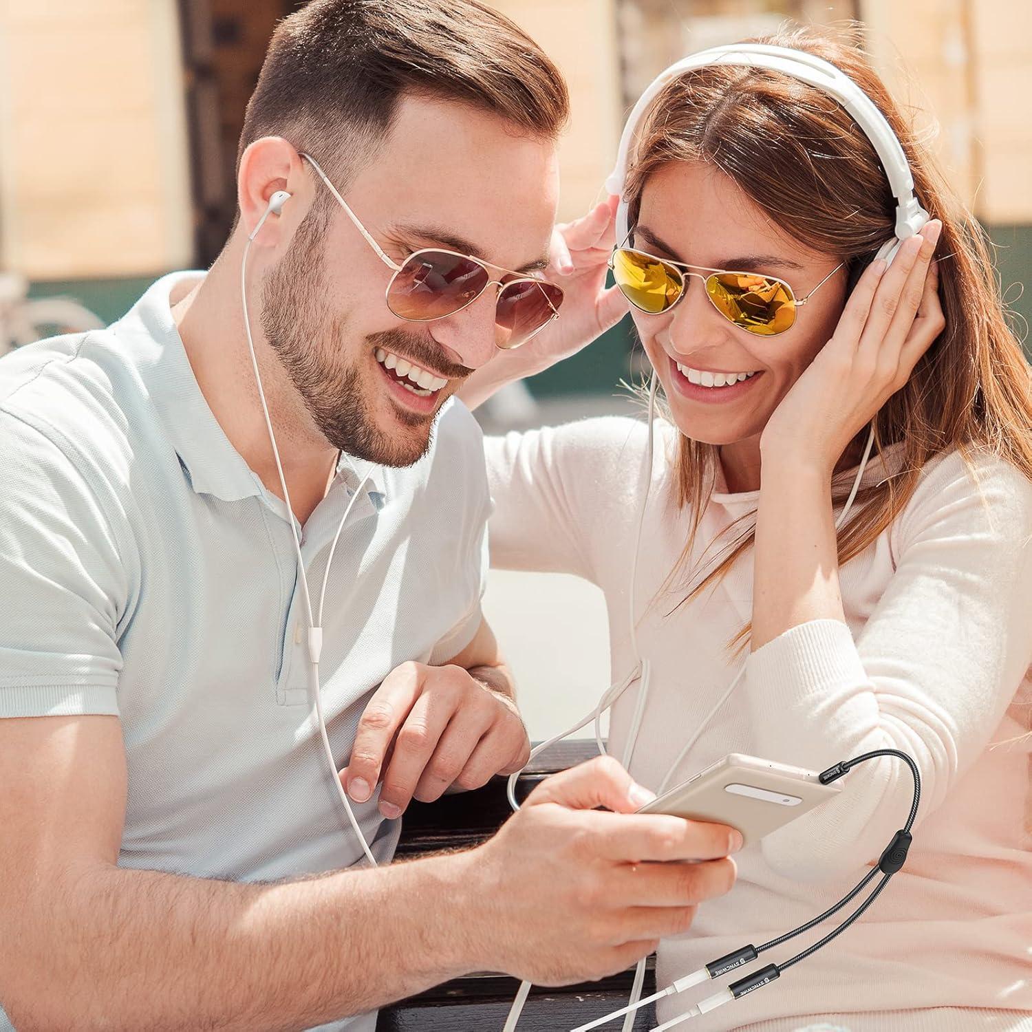 Divisor de Auriculares Syncwire 3.5mm Macho a 2 Hembra - Audio Estéreo