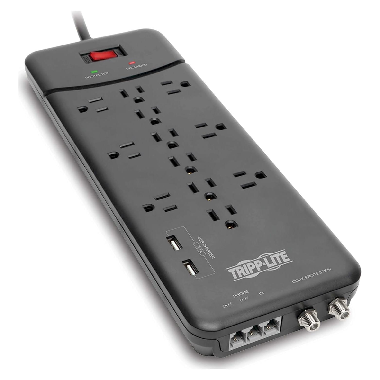 Protector de Sobretensión Tripp Lite TLP128TTUSBB 12 Salidas USB