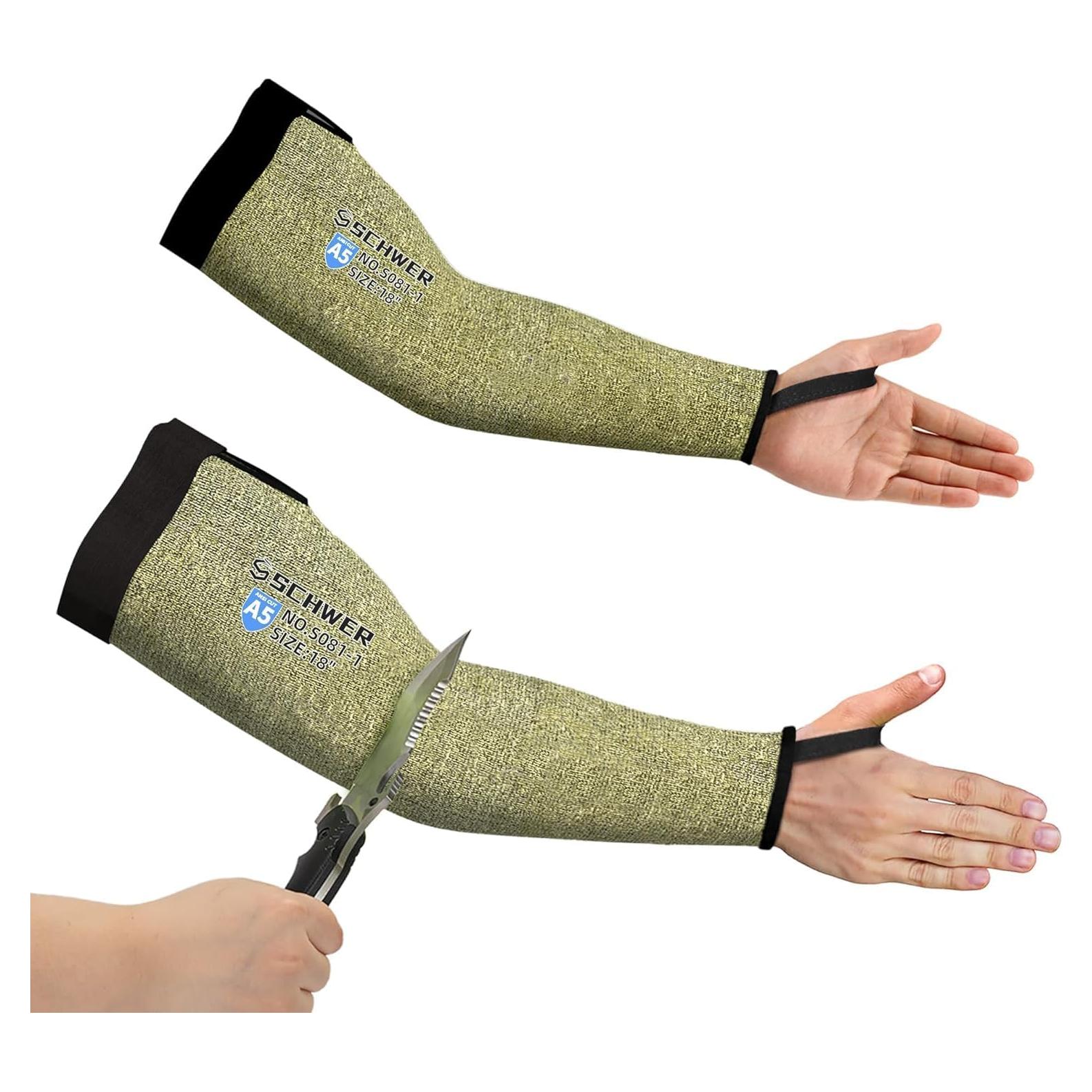 Mangas de Protección Schwer 10 Pares ANSI A5 Resistentes al Fuego