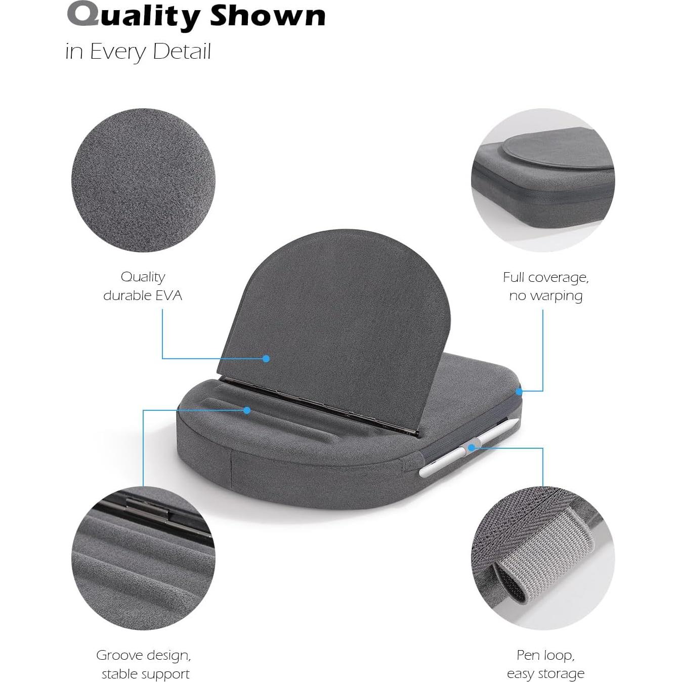 Soporte de Almohada para Tableta MoKo Gris - Ajustable 11"