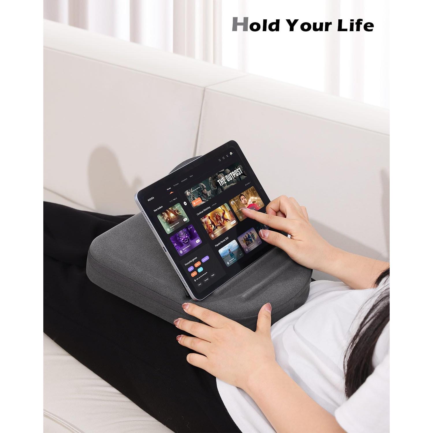 Soporte de Almohada para Tableta MoKo Gris - Ajustable 11"