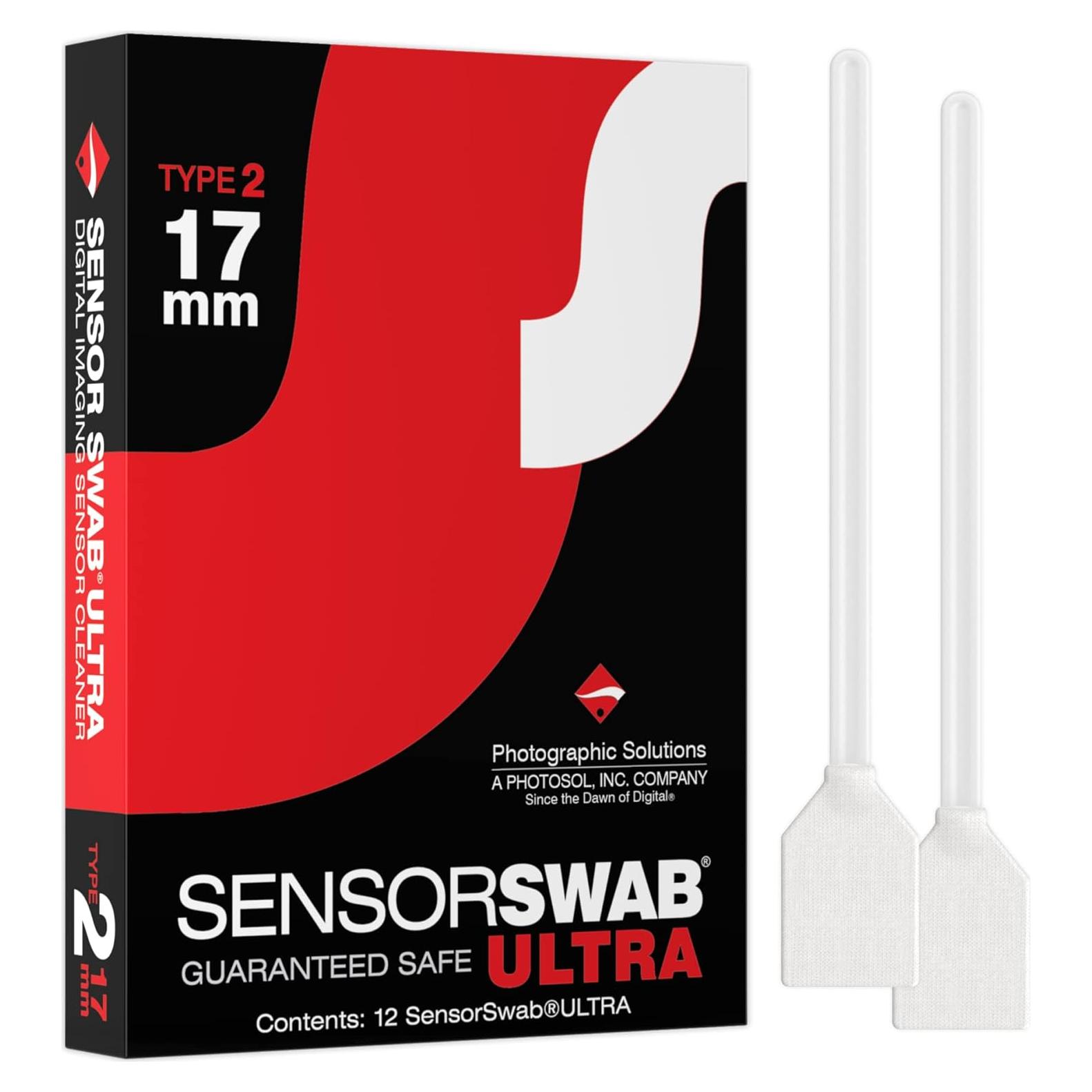 Swabs de Sensor Ultra 17mm Soluciones Fotográficas - Paquete de 12