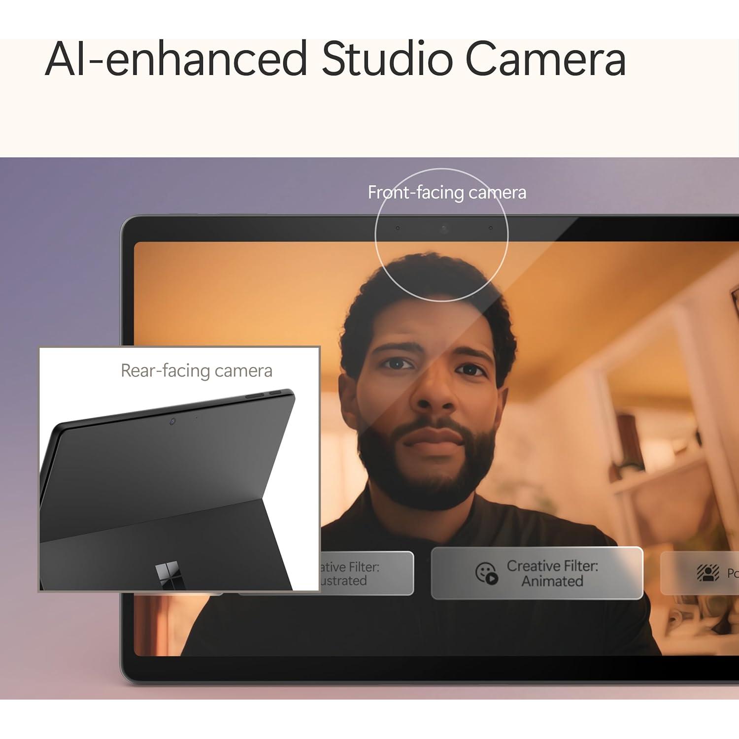 Laptop/Tablet 2-en-1 Microsoft Surface Pro 2024, 13" OLED, 16GB RAM, 256GB SSD, Negro