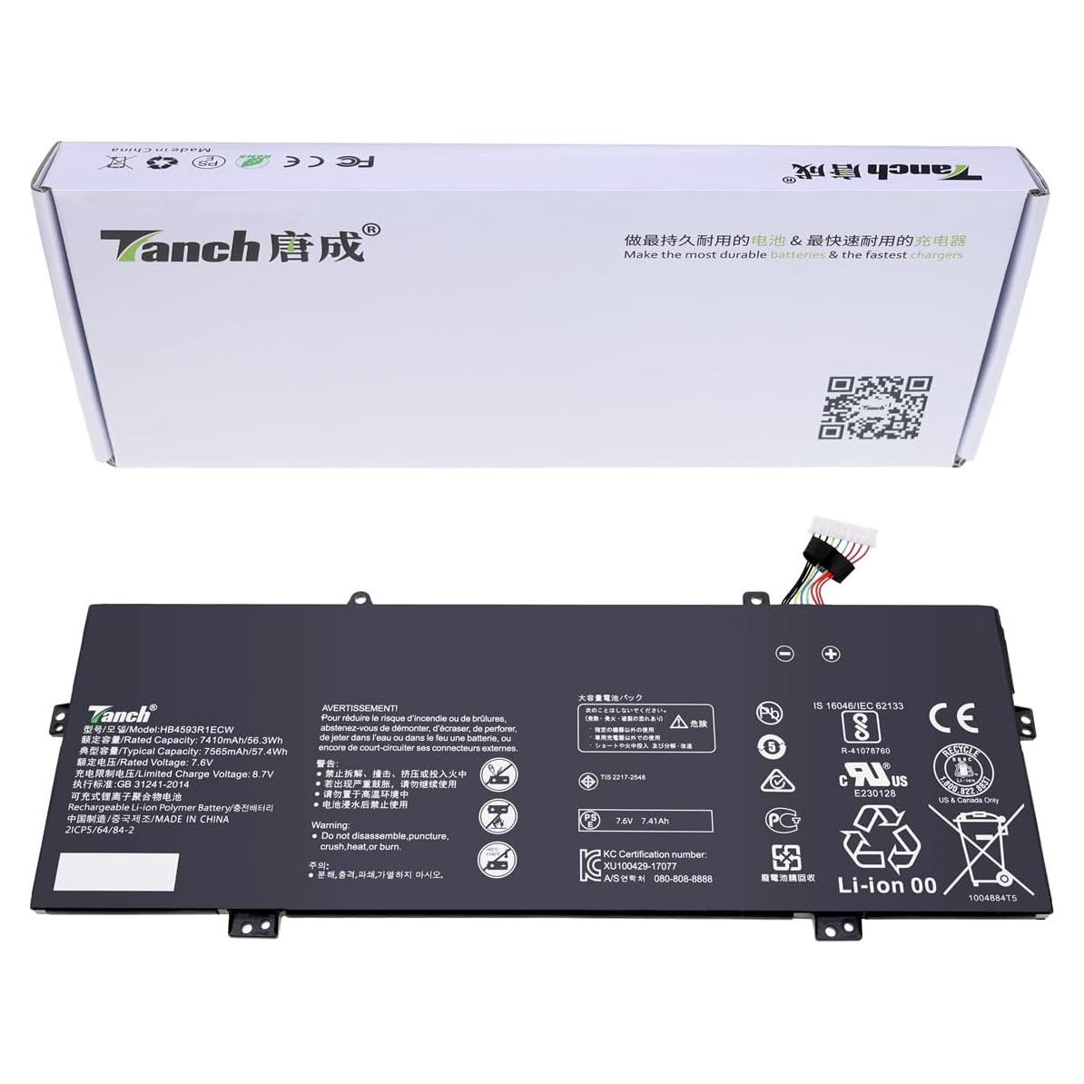 Batería de Laptop Tanch HB4593R1ECW 7565mAh para Huawei Matebook