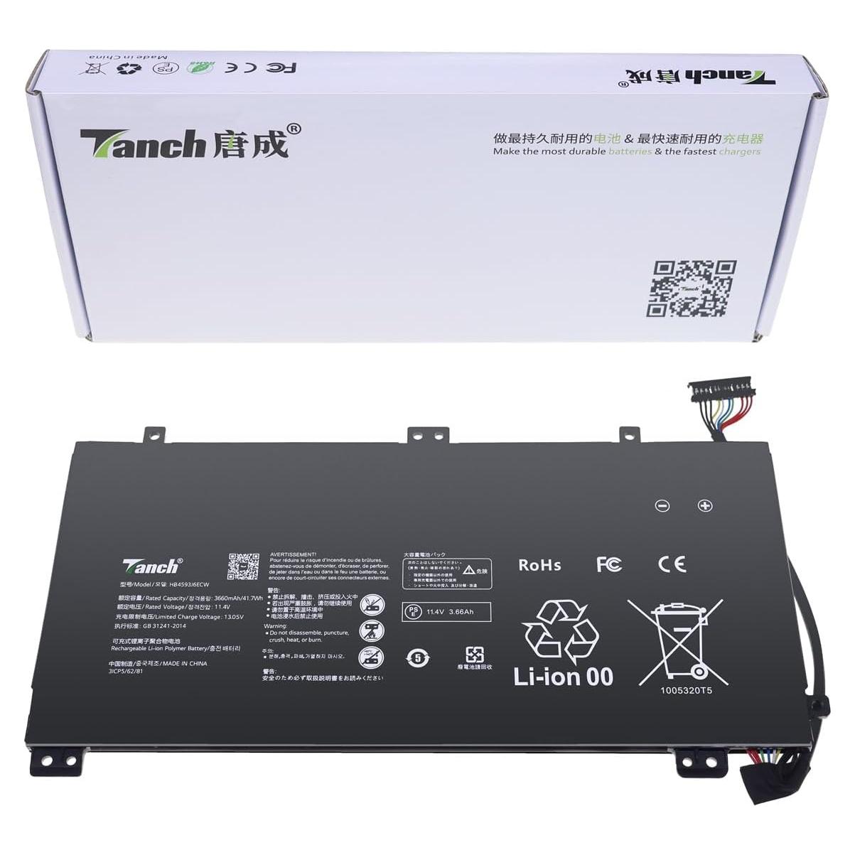 Batería Tanch HB4593J6ECW 11.4V 3660mAh para Huawei MateBook